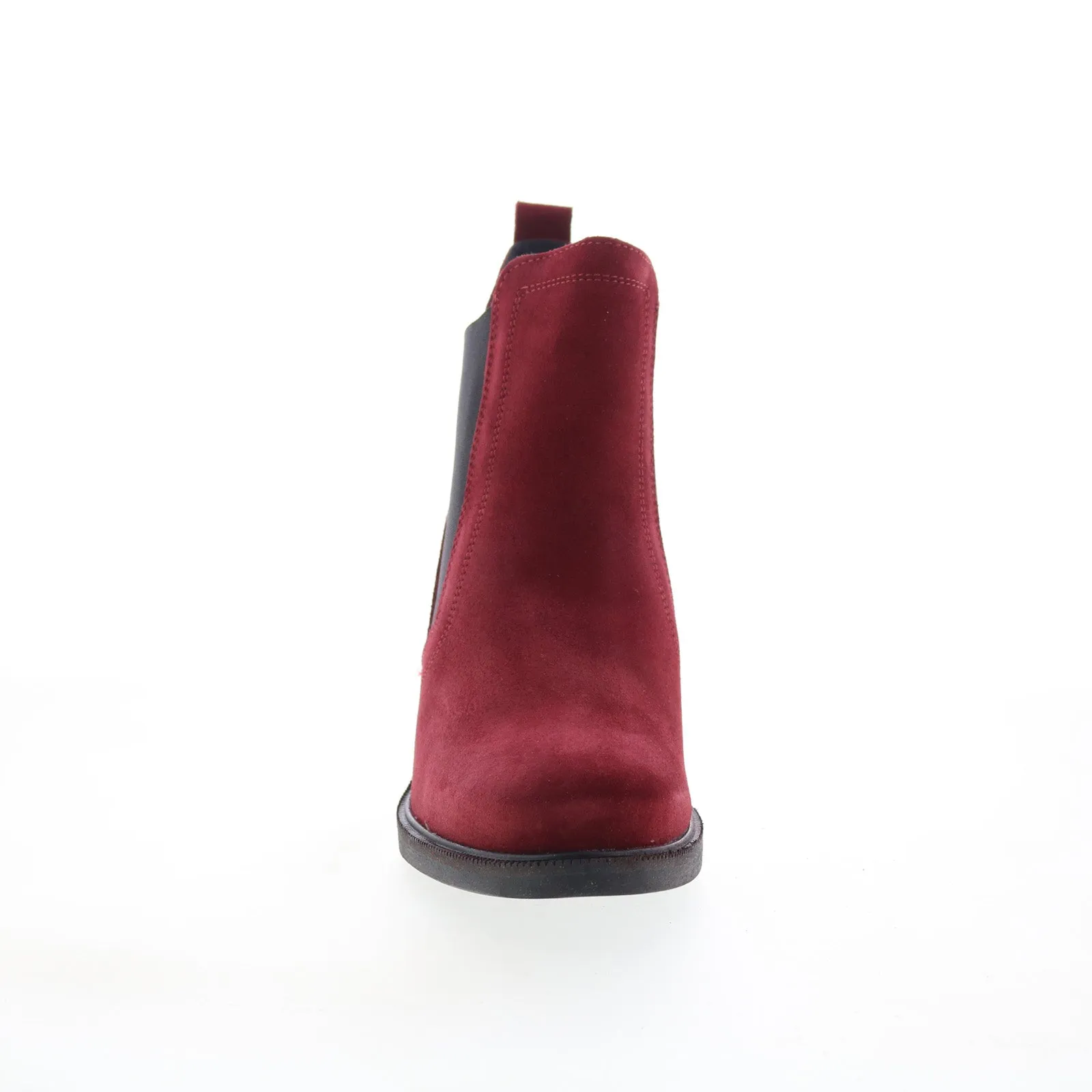 Crisp Lines reinforced sole Bos. & Co. Bellini Womens Red Suede Slip On Ankle & Booties Boots