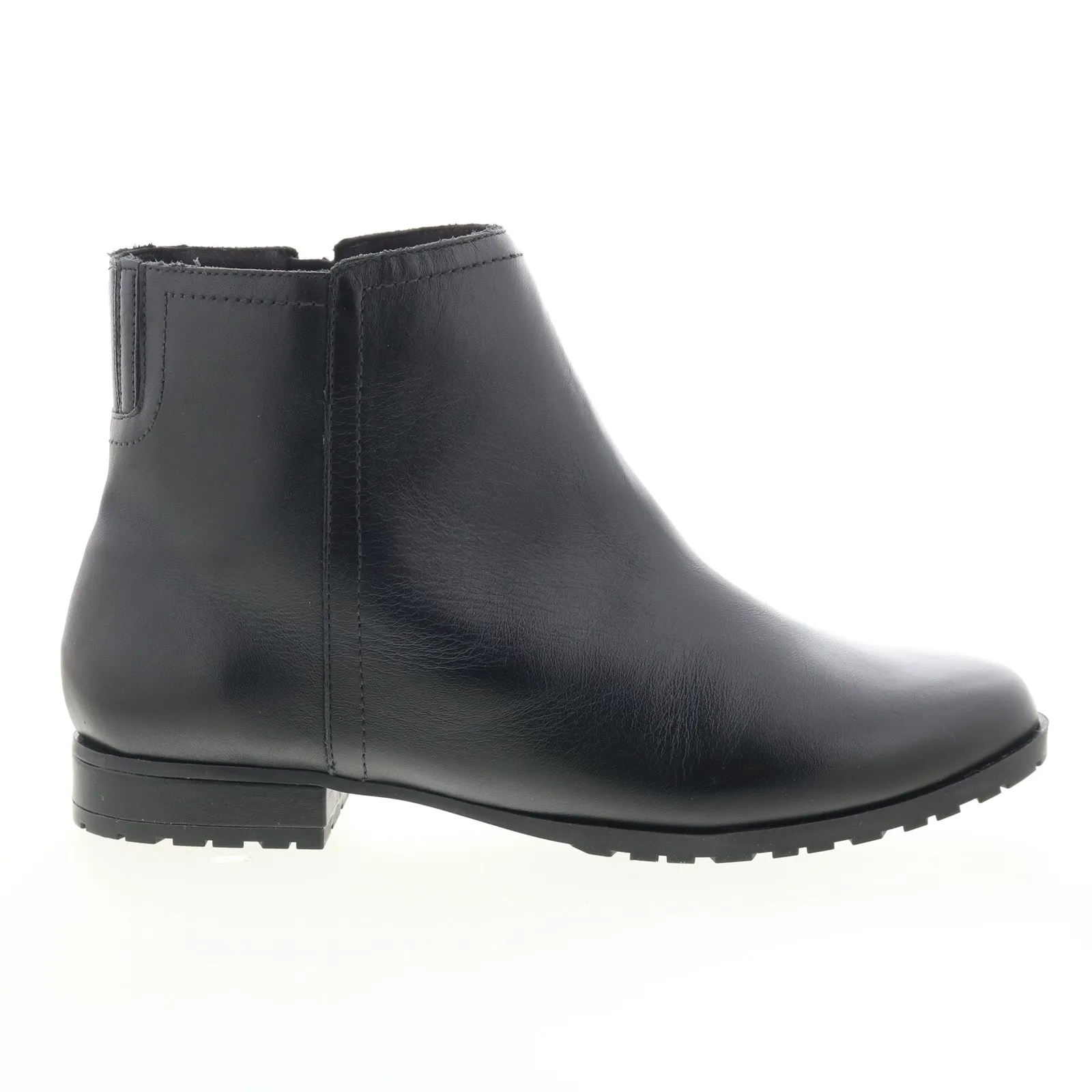 Easy Spirit Nevi SENEVI Womens Black Wide Leather Casual Dress Boots Durable Stitching