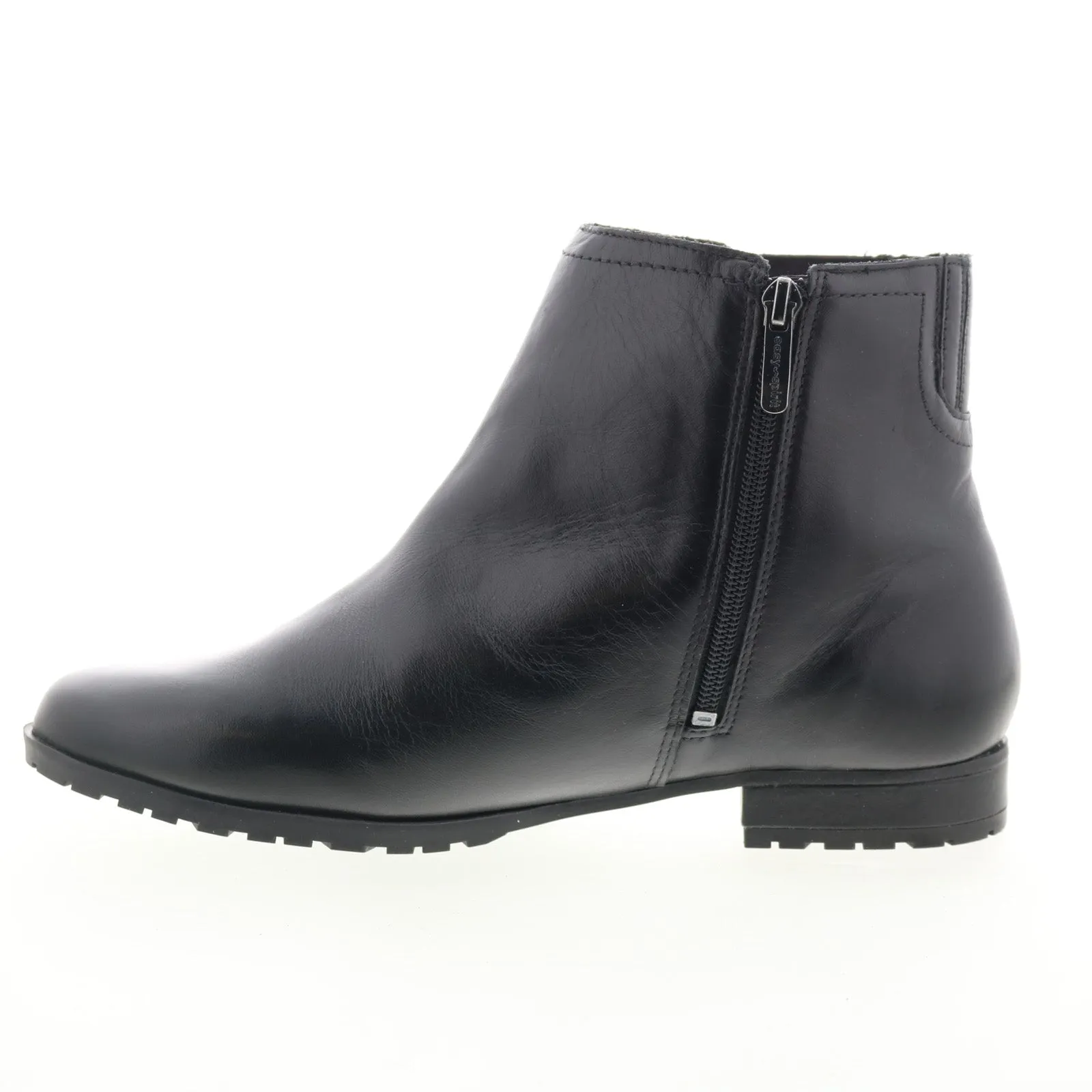 Hiking Trail Easy Spirit Nevi SENEVI Womens Black Wide Leather Casual Dress Boots