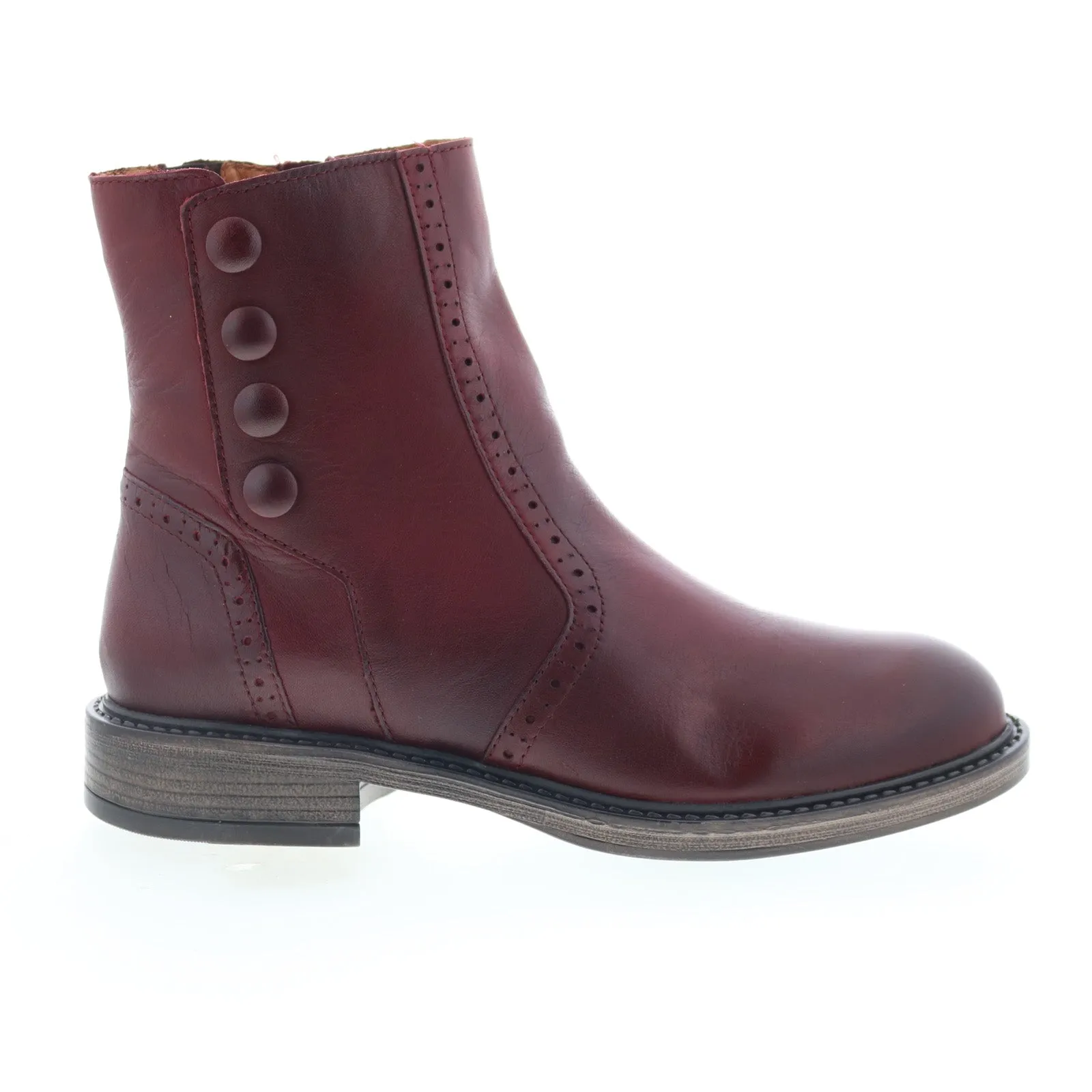 Breathable mesh Water Repellent Miz Mooz Merry Womens Burgundy Leather Zipper Casual Dress Boots
