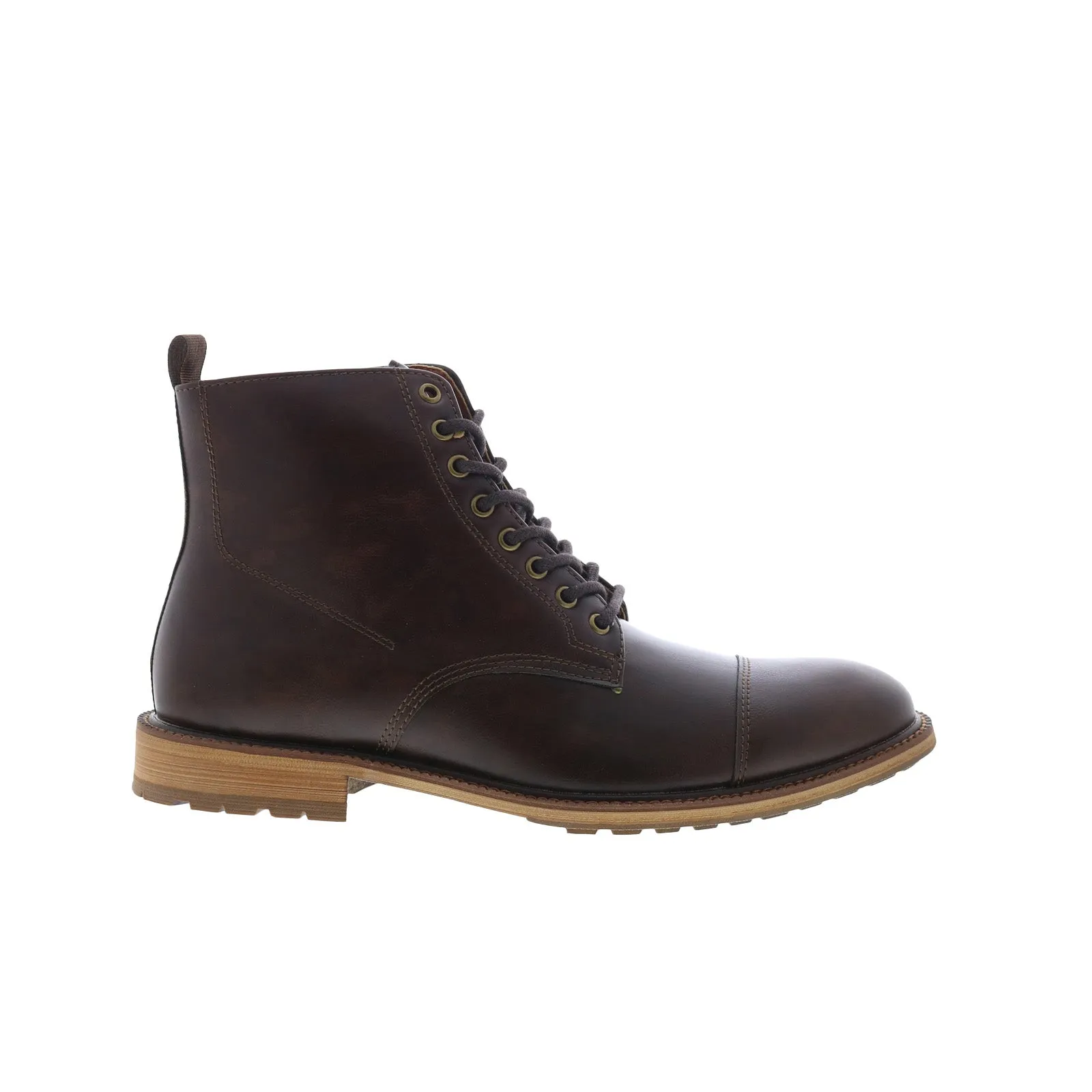 Steve Madden M-Reuben Mens Brown Synthetic Lace Up Casual Dress Boots Easy Pairing