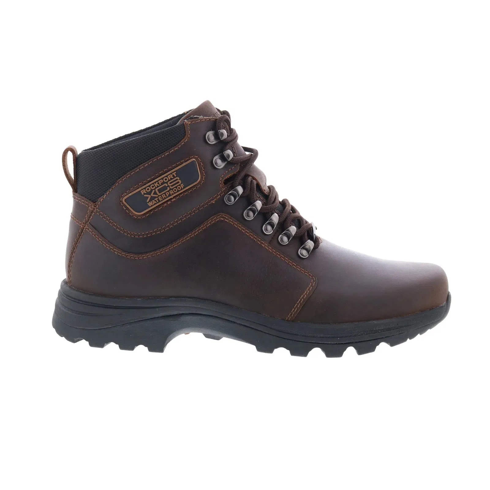 Rockport Elkhart V74463 Mens Brown Leather Lace Up Casual Dress Boots Cushioned heel Multi Surface