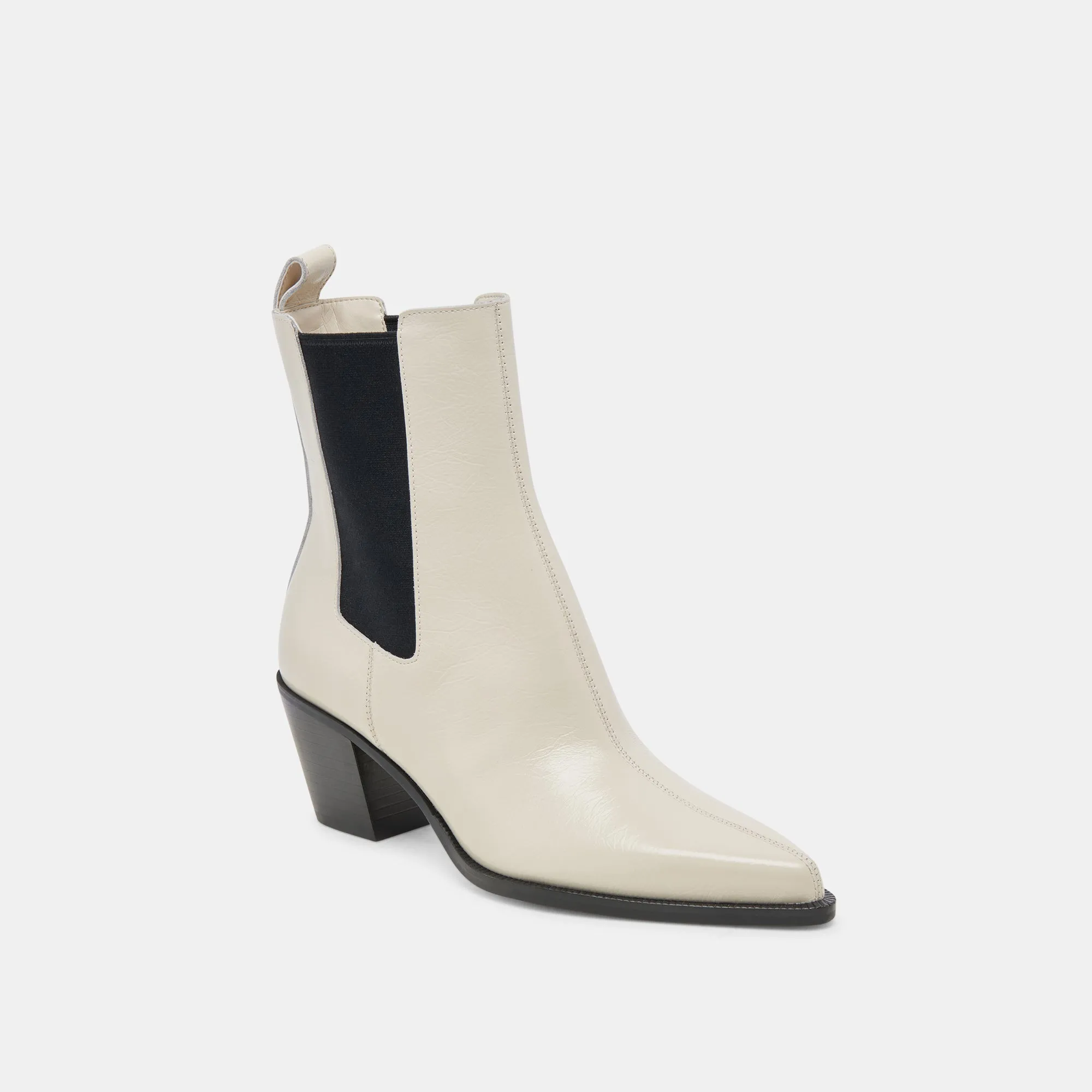 SHADIE H2O BOOTIES IVORY CRINKLE PATENT Robust Build