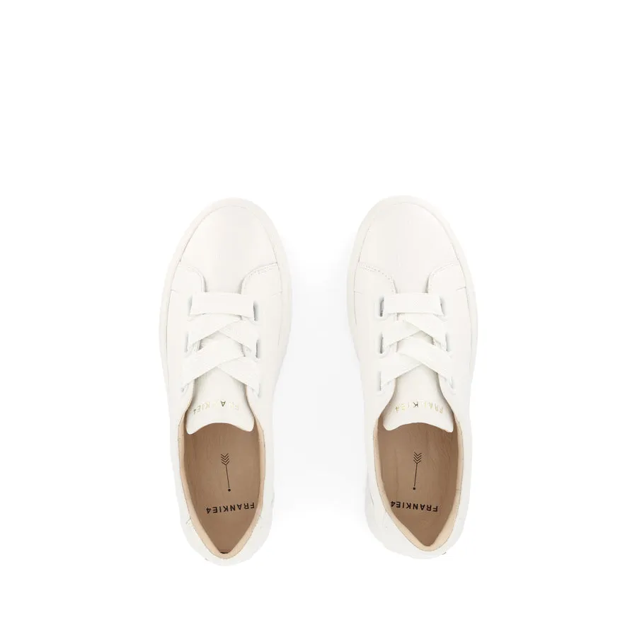 MYA - WHITE TUMBLED LEATHER Eye - Catching