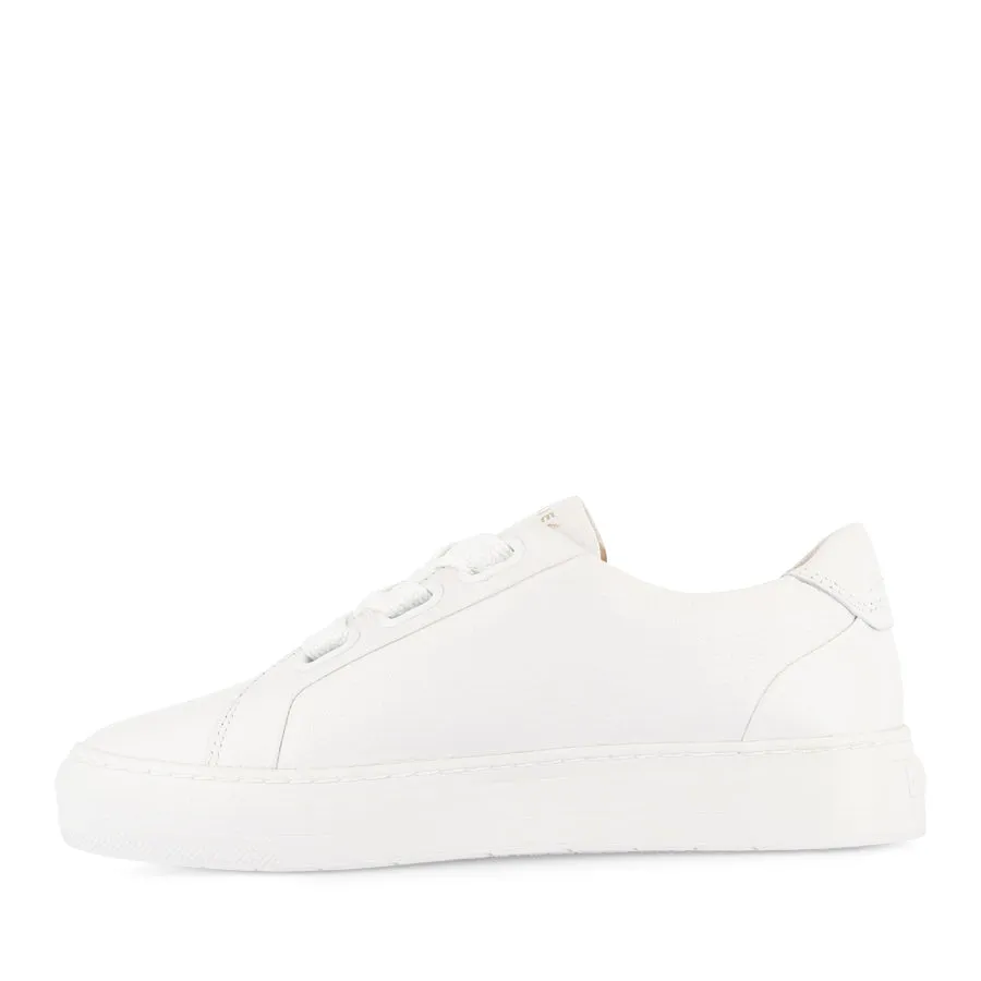 MYA - WHITE TUMBLED LEATHER Casual Elegance