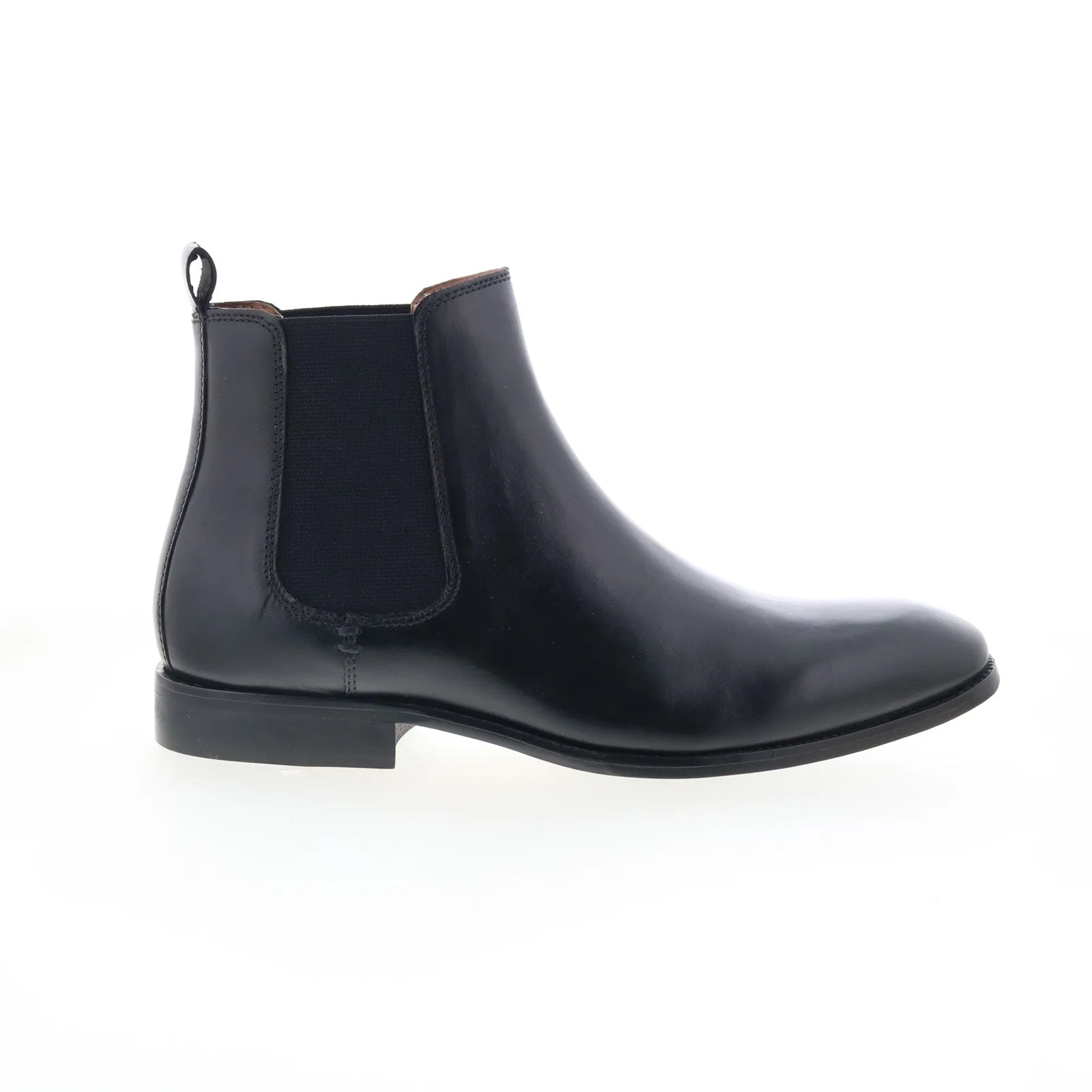 Steve Madden Owner OWNE01M Mens Black Leather Slip On Chelsea Boots Reliable Footwear zipper