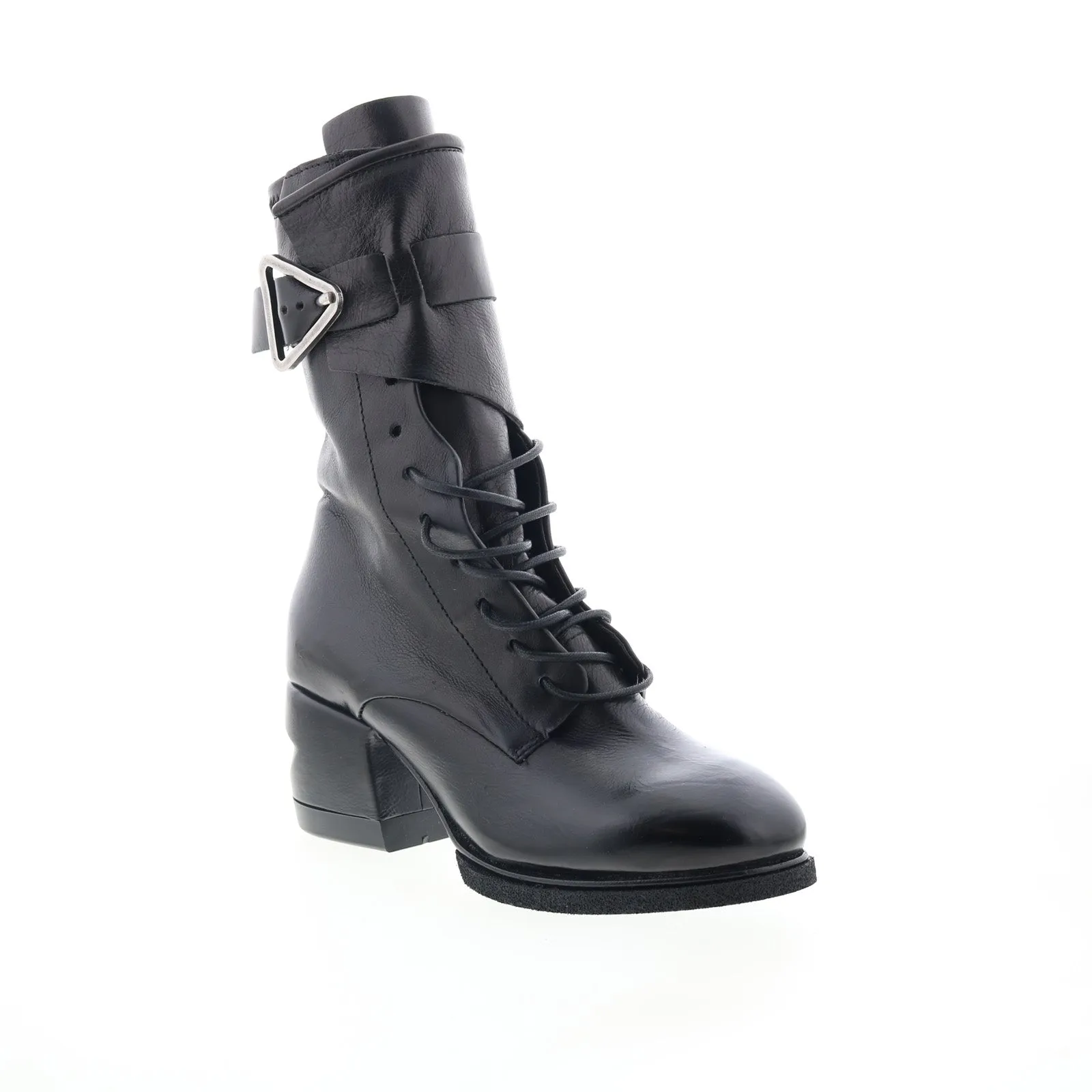 Slip-On Style A.S. 98 Layne Womens Black Leather Zipper Casual Dress Boots