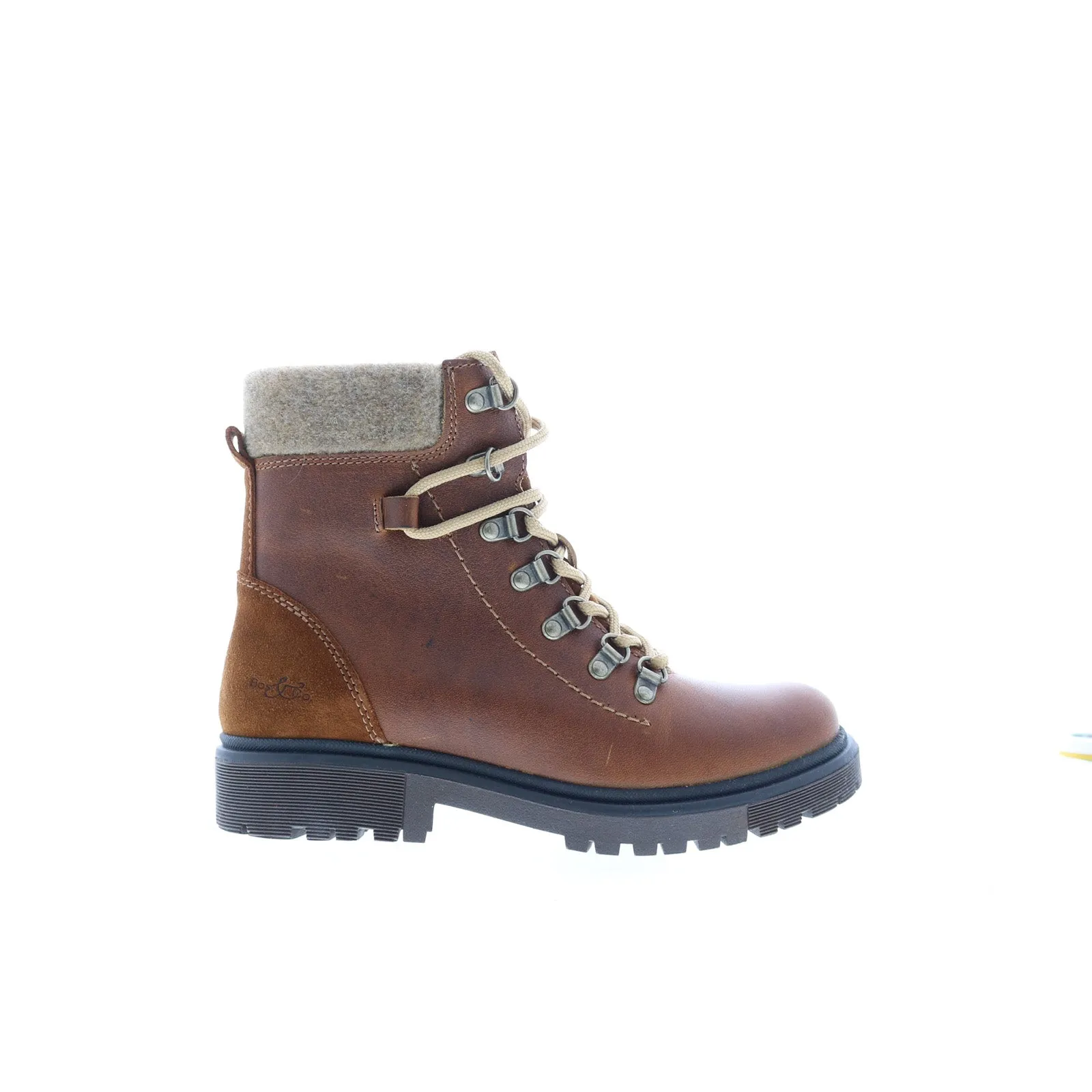 All weather Smart Footwear Bos. & Co. Axel Womens Brown Leather Lace Up Casual Dress Boots