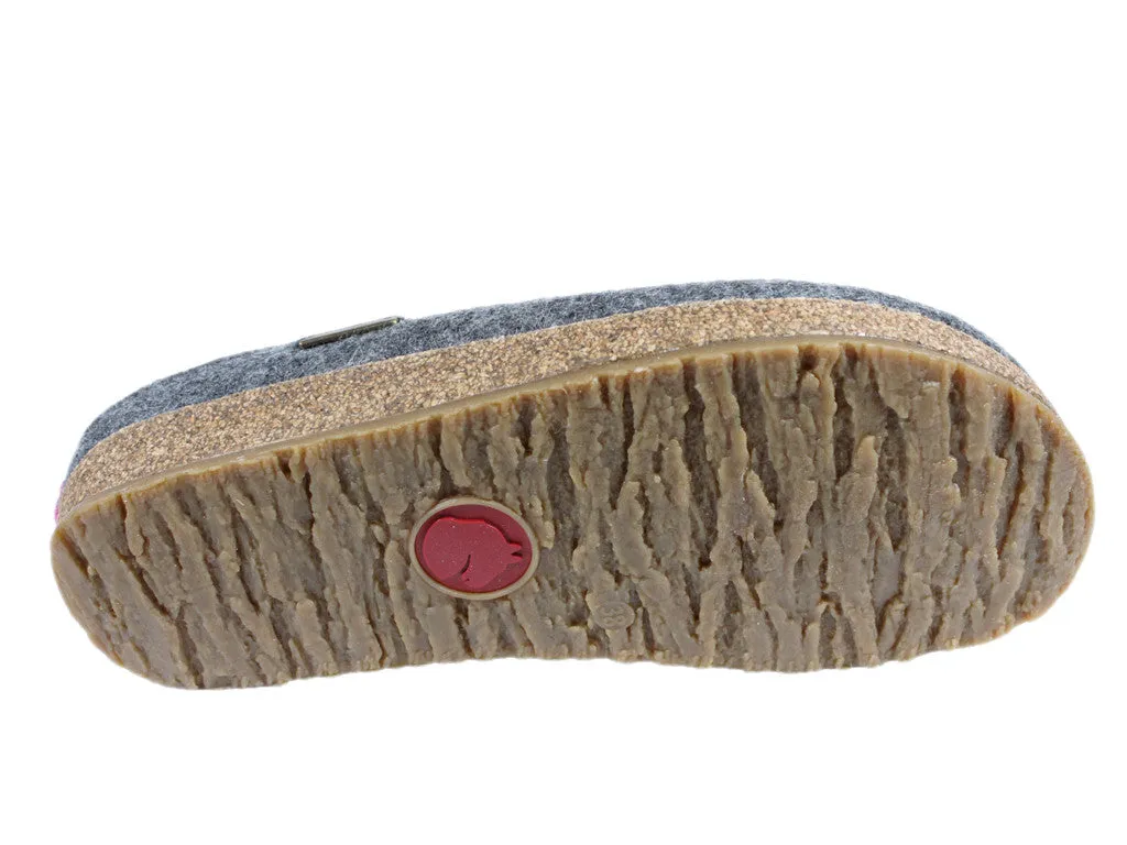 Body Align Agile Path Haflinger Clogs Grizzly Sweetheart Anthracite
