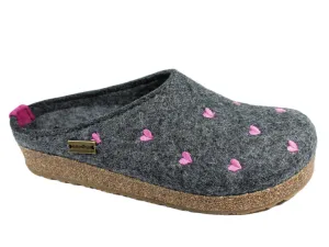Dive Gear Toe box Haflinger Clogs Grizzly Sweetheart Anthracite