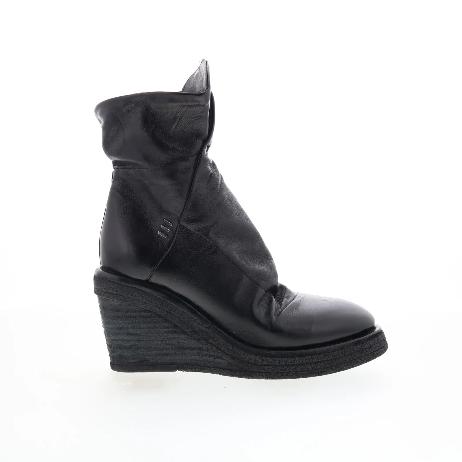 Shockproof Rugged Walk A.S. 98 Tremont Womens Black Leather Zipper Casual Dress Boots