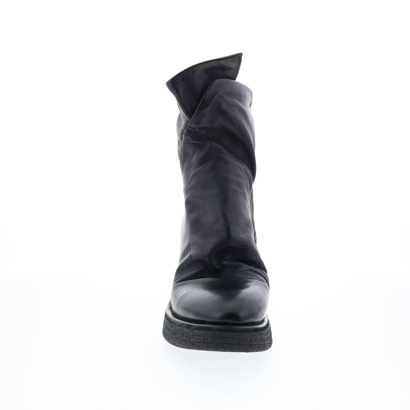 A.S. 98 Tremont Womens Black Leather Zipper Casual Dress Boots Robust Build
