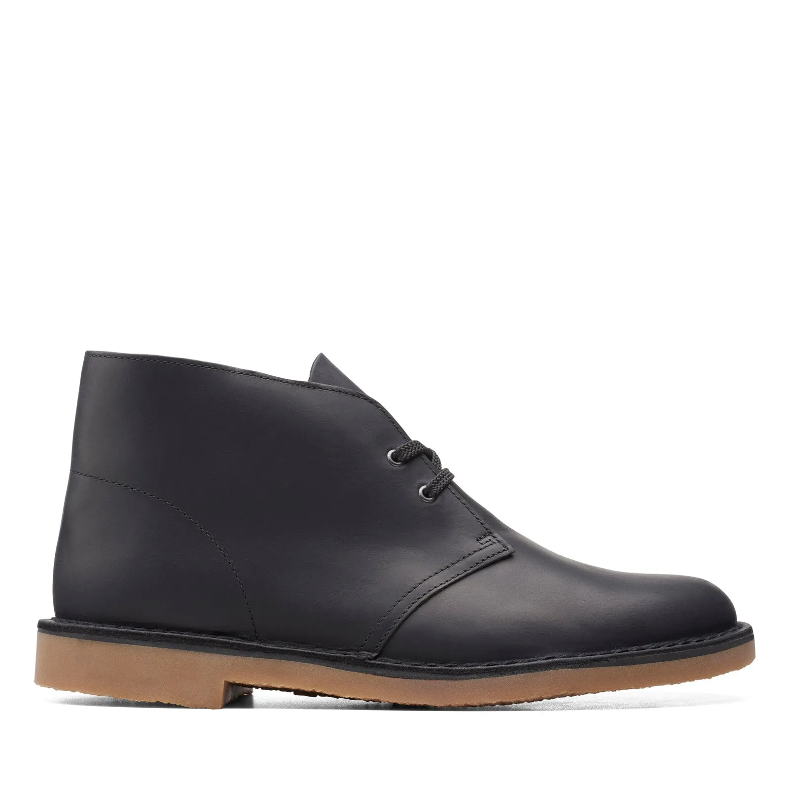 Clarks Bushacre 3 26153529 Mens Black Wide Leather Lace Up Chukkas Boots Work Utility