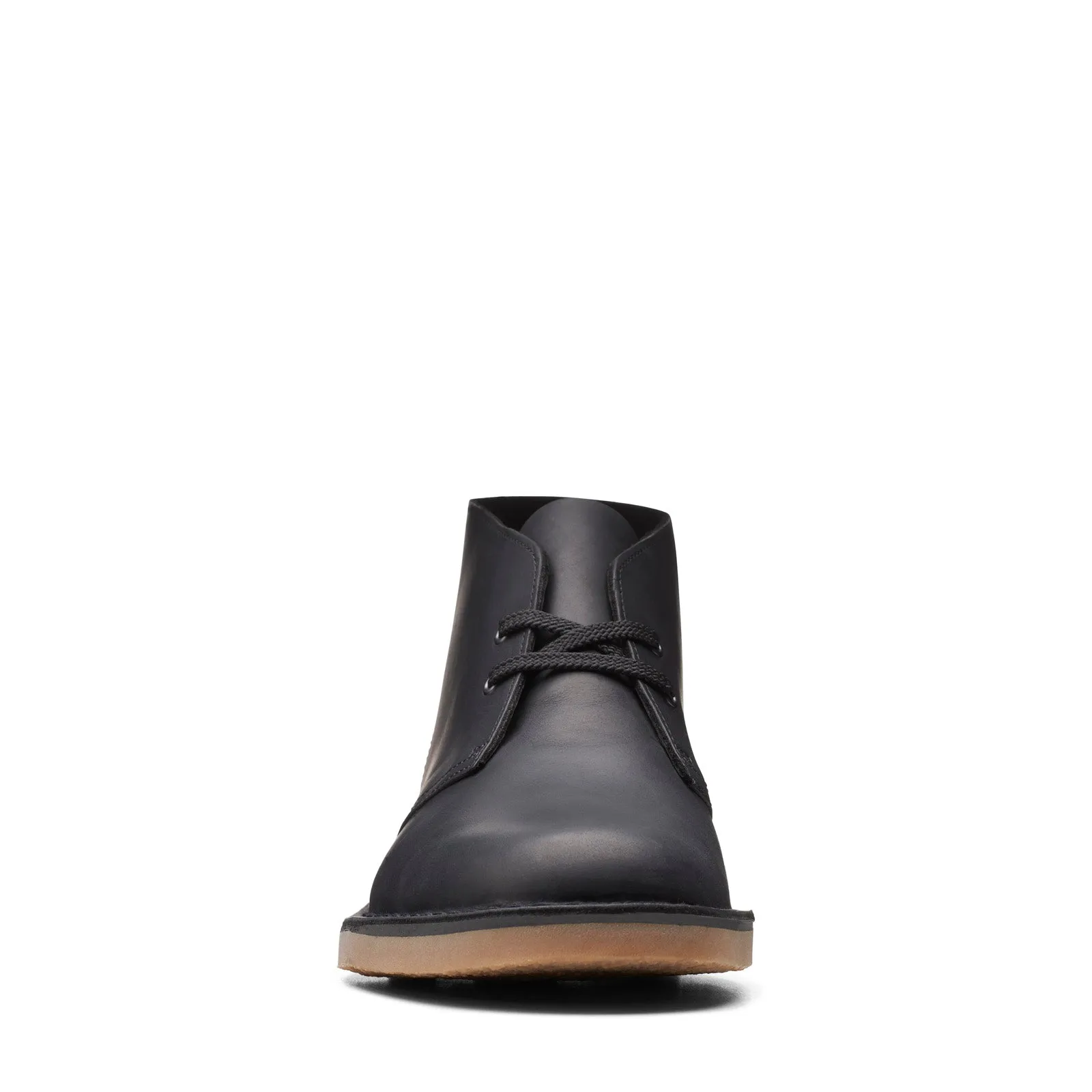 Clarks Bushacre 3 26153529 Mens Black Wide Leather Lace Up Chukkas Boots Shock-absorbing
