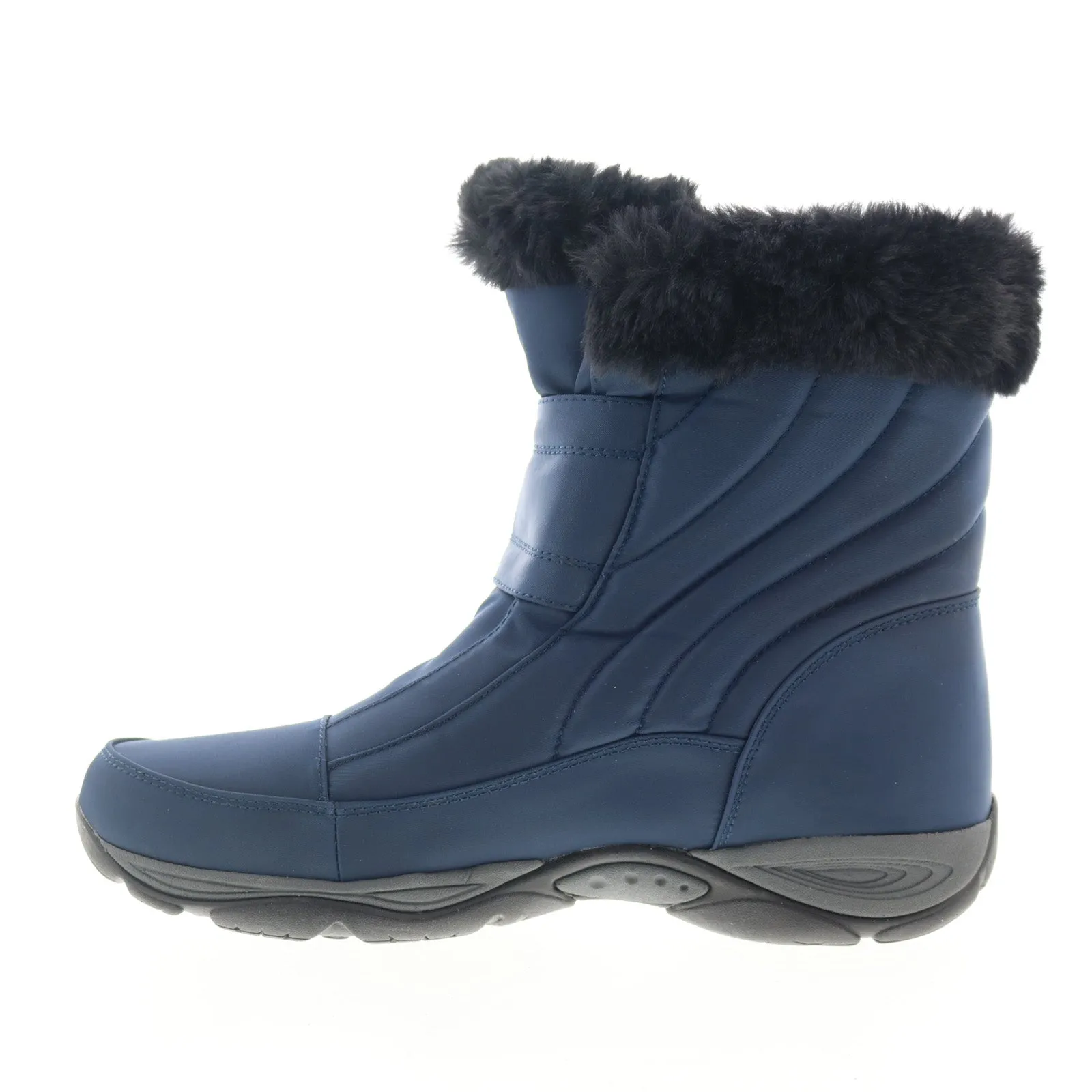 Zip Closure Anti Odor Easy Spirit Eminee 2 SEEMINEE2 Womens Blue Wide Canvas Casual Dress Boots