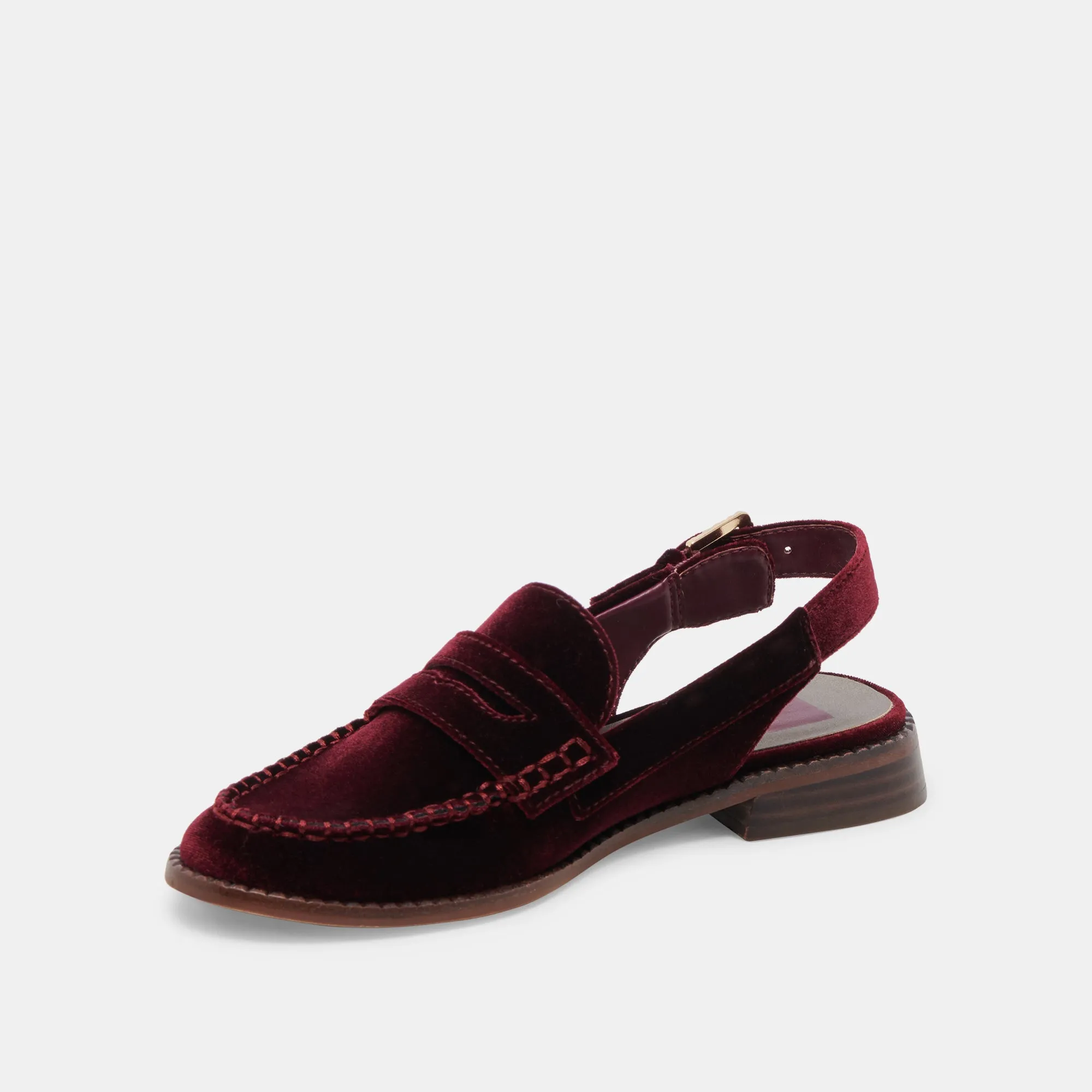 HARDI LOAFERS WINE VELVET Roof Top Flexible Support Shoes