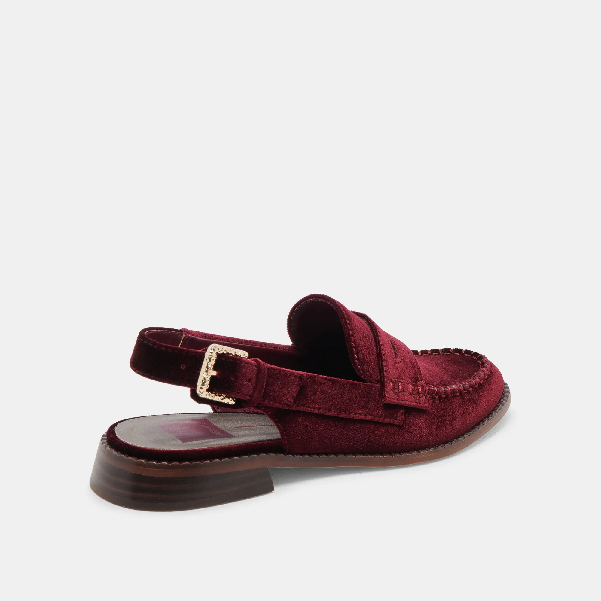 Adjustable Strap Farm Glow HARDI LOAFERS WINE VELVET