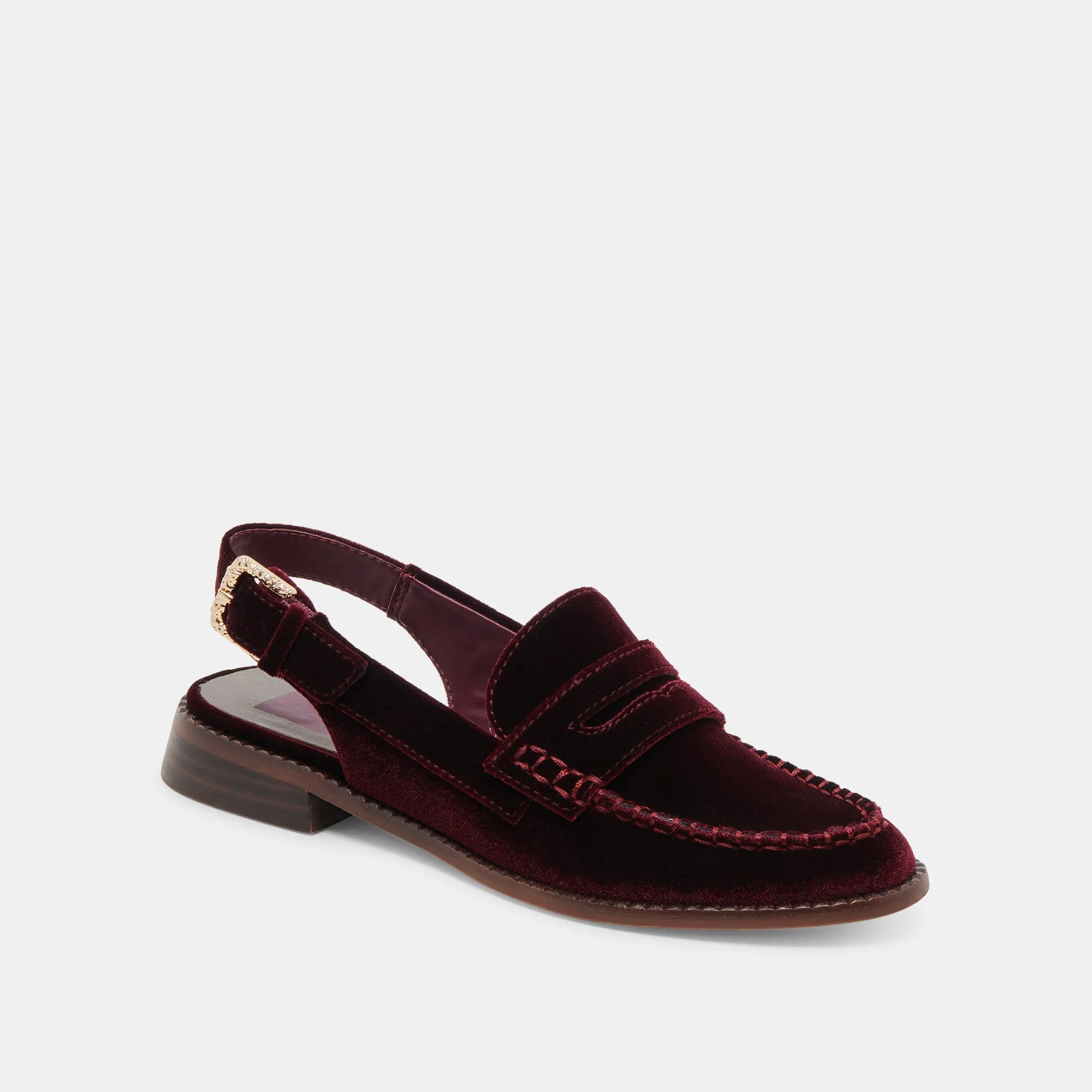 HARDI LOAFERS WINE VELVET Shop Lane Pointed Toe