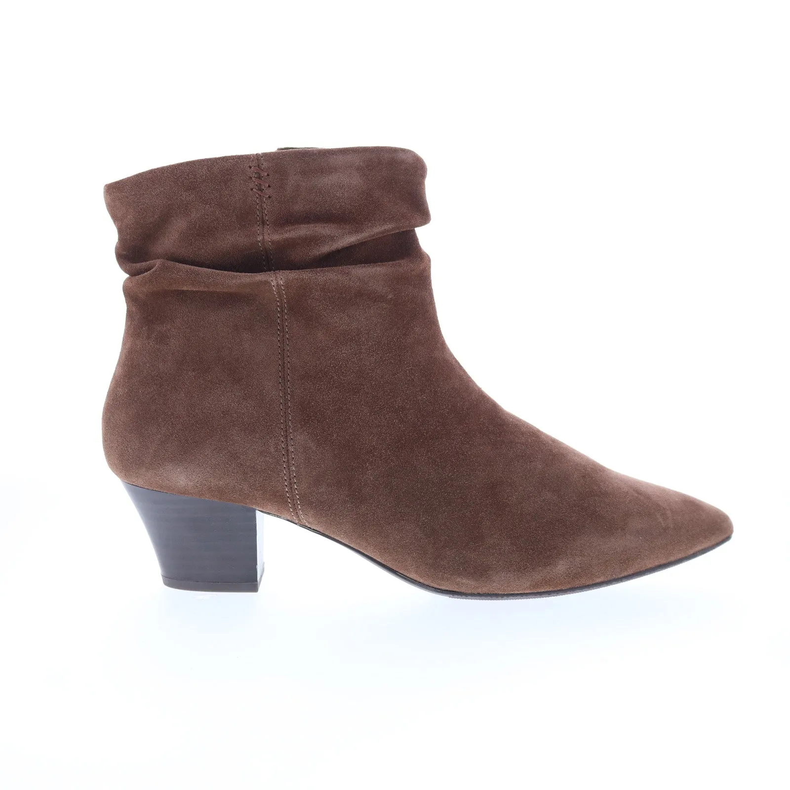 Comfortable Posture Clarks Teresa Skip 26174446 Womens Brown Suede Zipper Ankle & Booties Boots