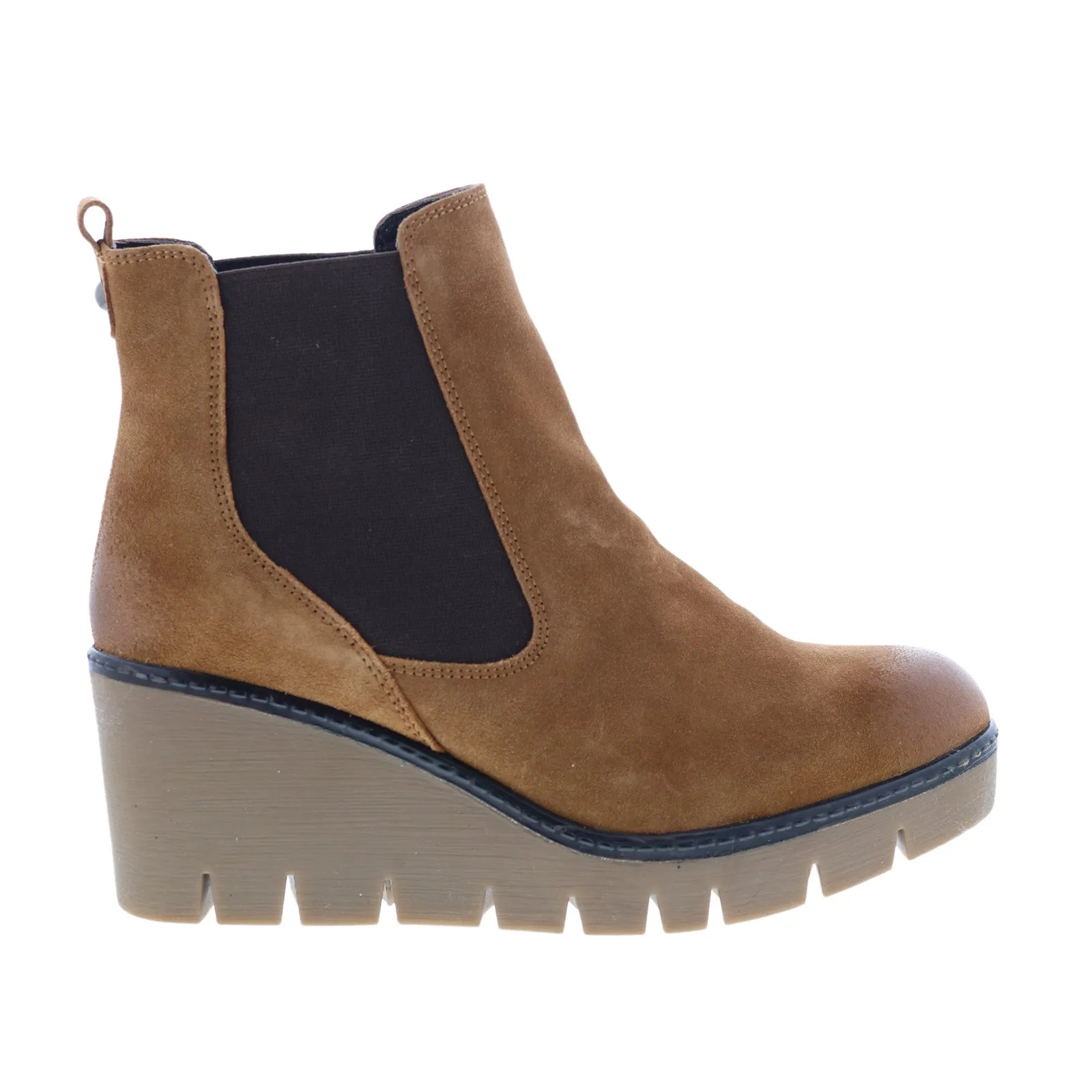 Dual Lined Diba True Nir Vana 75815 Womens Brown Suede Slip On Ankle & Booties Boots