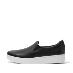 FitFlop RALLY Leather Slip-On Skate Sneakers Valley Run Matte Edge