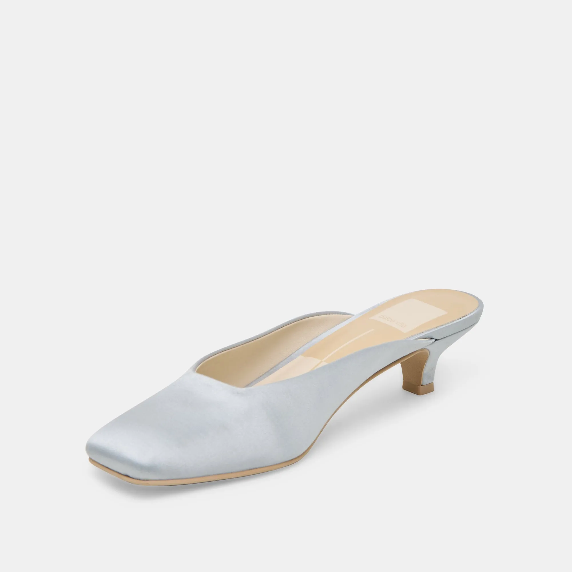 UMARA HEELS LIGHT BLUE SATIN Supportive