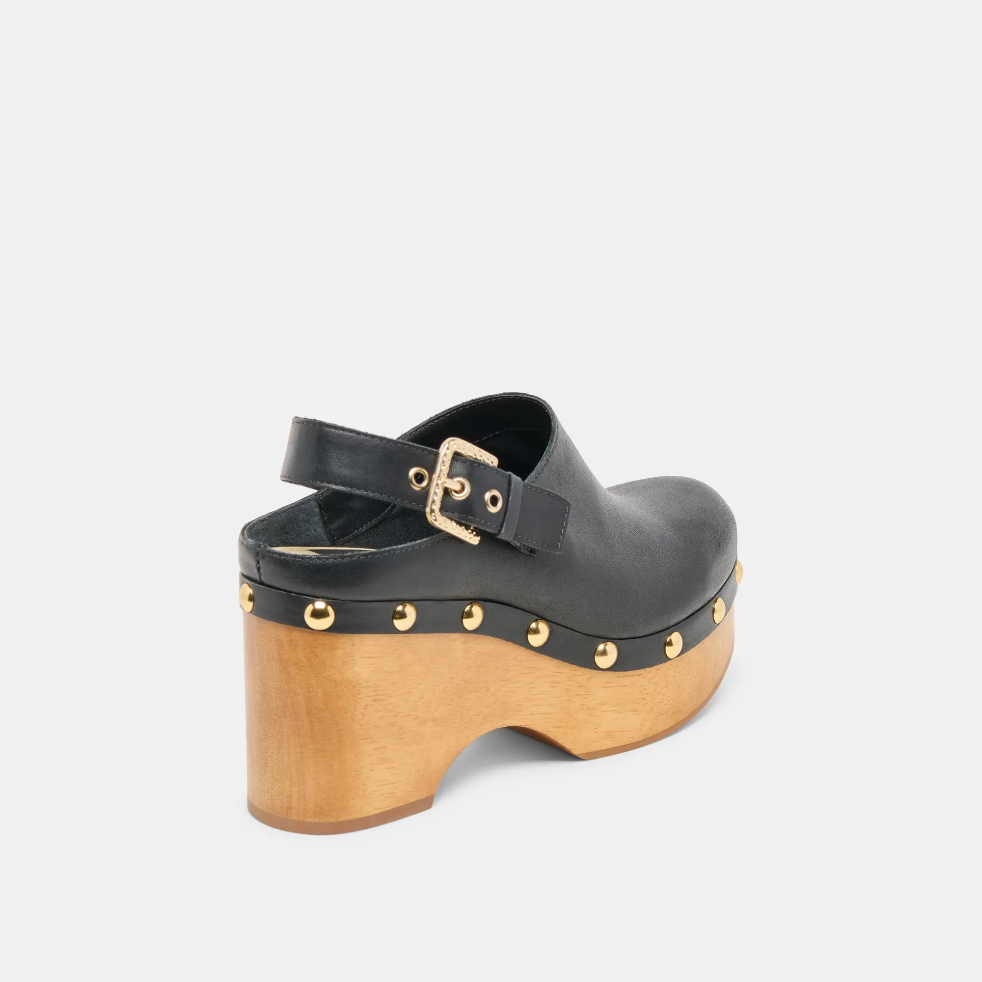 ADELAN CLOGS BLACK LEATHER Winter Chill