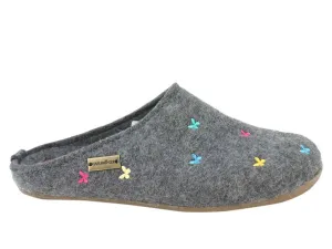 Comfort Enhancement Comfort Walk Haflinger Slippers Everest Butterflies Anthracite