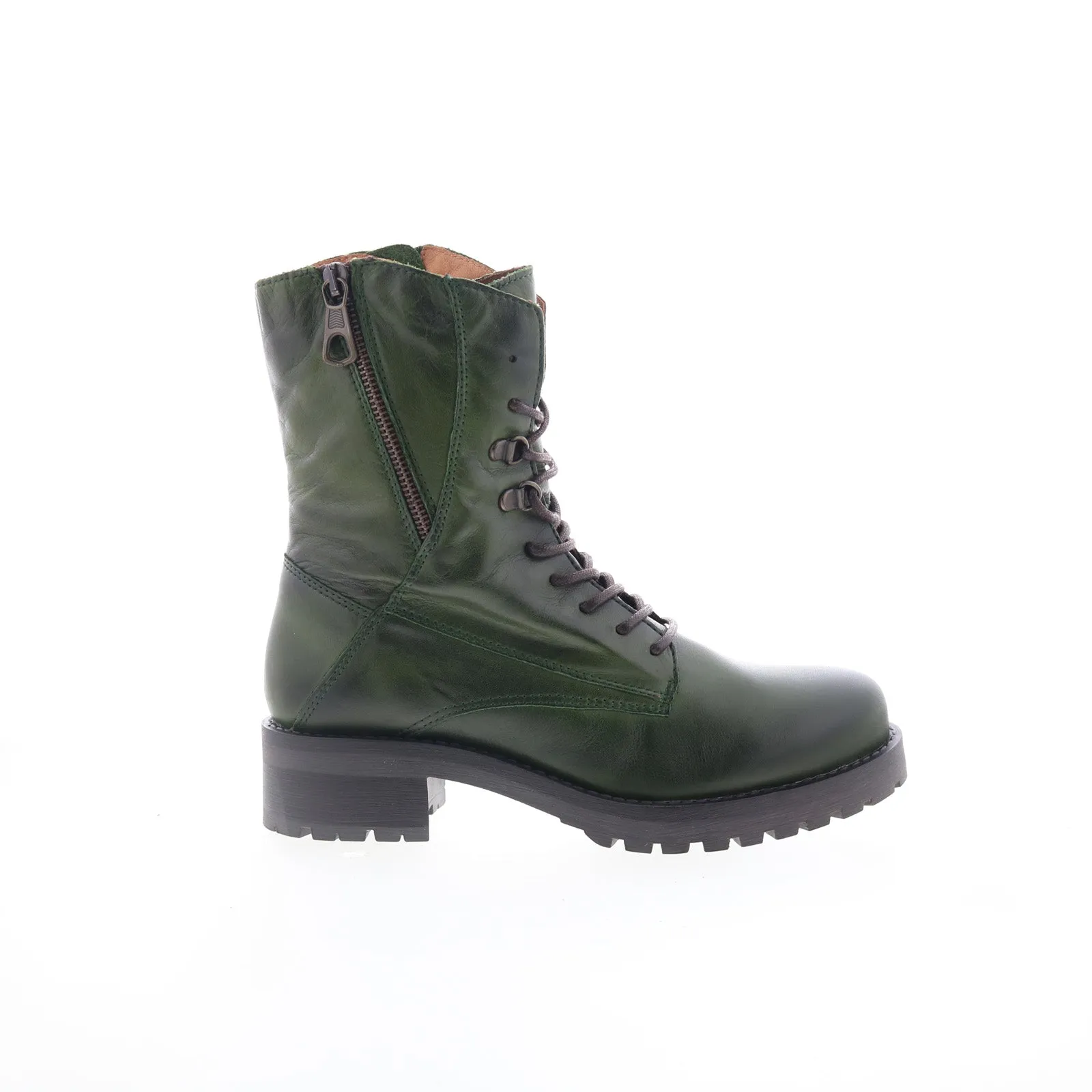 Miz Mooz Pandora Womens Green Leather Lace Up Casual Dress Boots Extreme Durability Snow Explorer