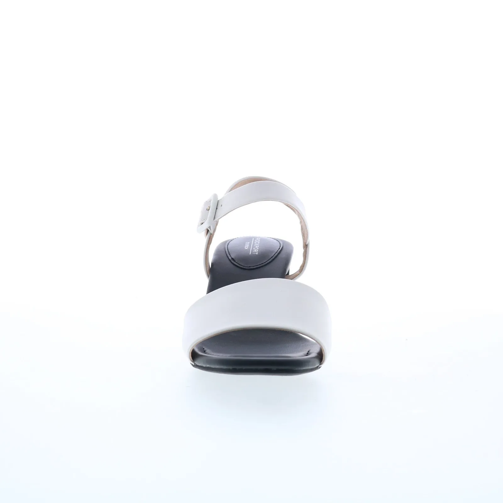 Rockport Farrah 2-Strap CJ1968 Womens White Leather Strap Heels Shoes Wedding Day Heels