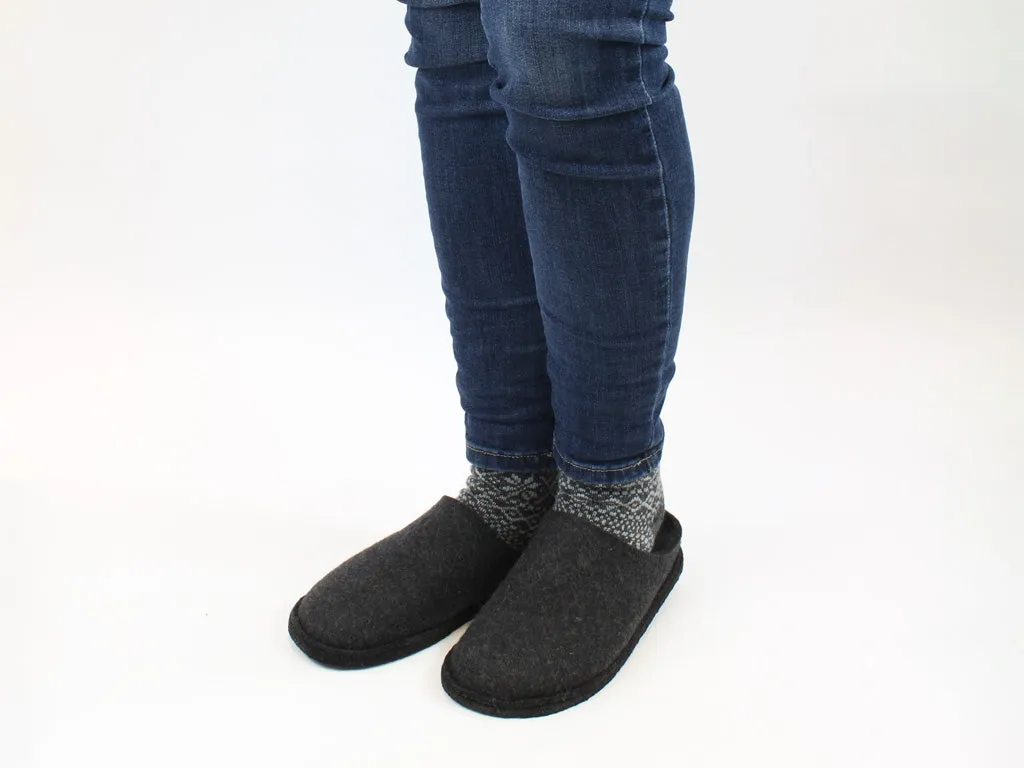Temperature Regulating Modern Design Haflinger Slippers Flair Soft Graphite