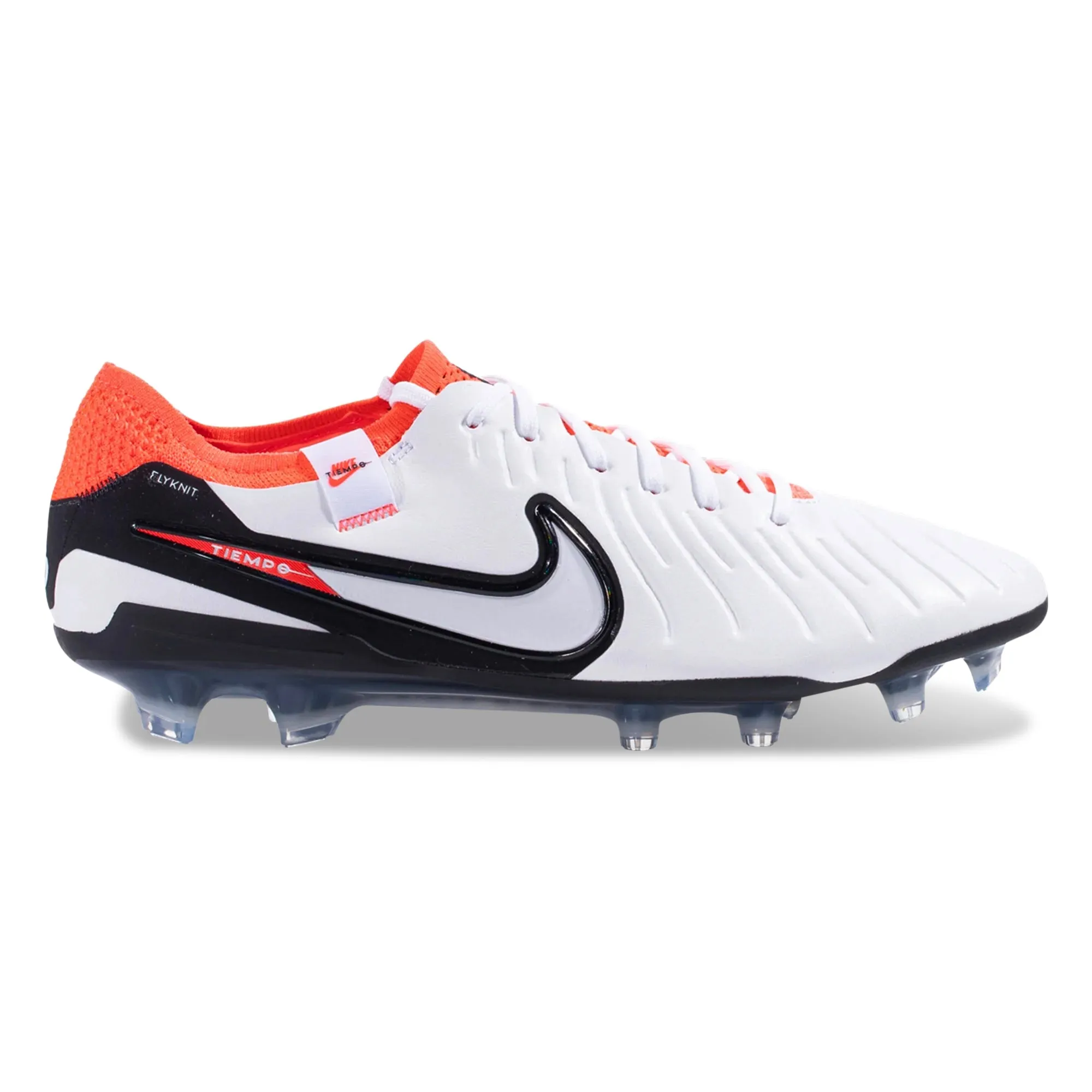 Rapid Control Nike Legend 10 Elite Firm Ground Soccer Cleats (White/Bright Crimson)
