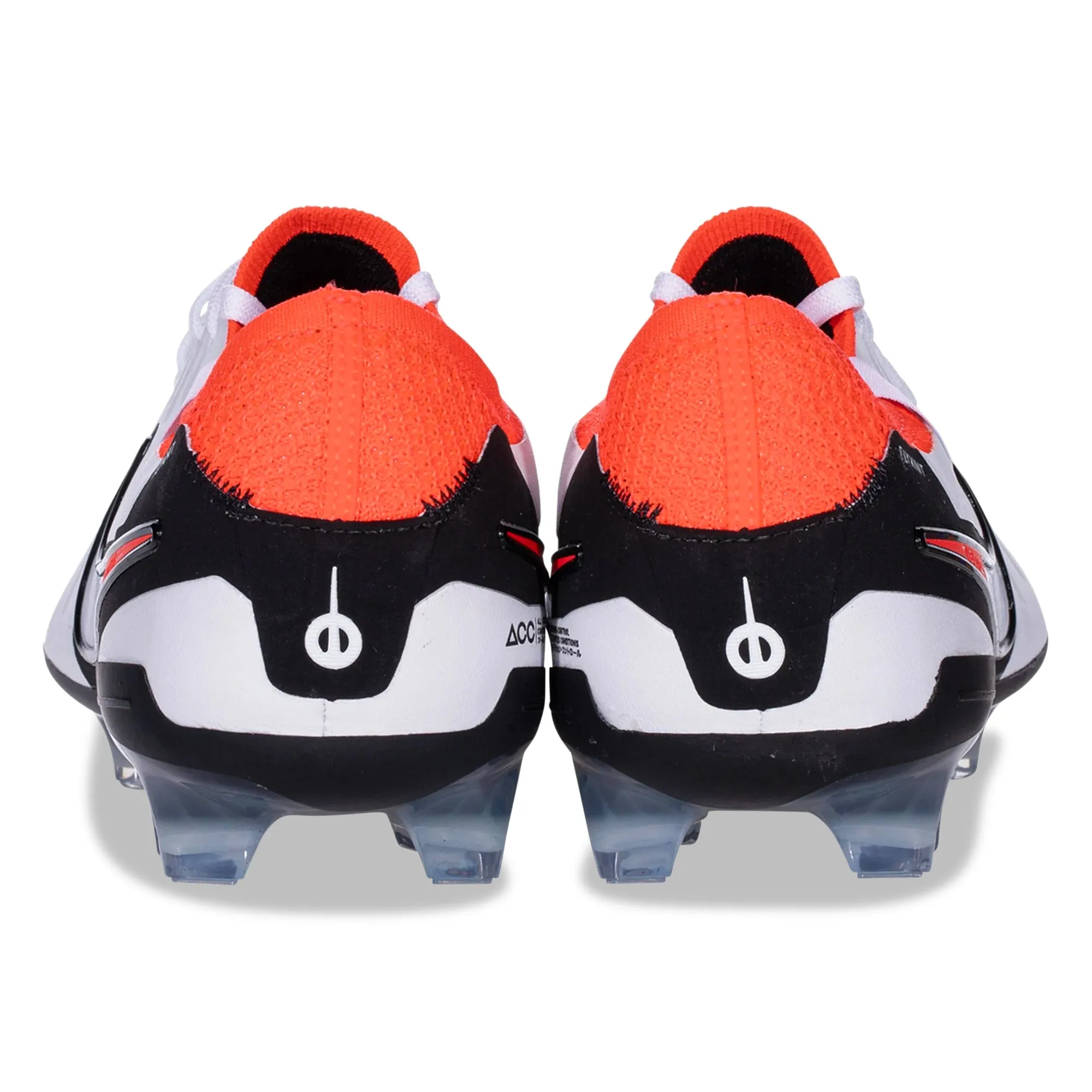Nike Legend 10 Elite Firm Ground Soccer Cleats (White/Bright Crimson) Power Strike Forward Sprint