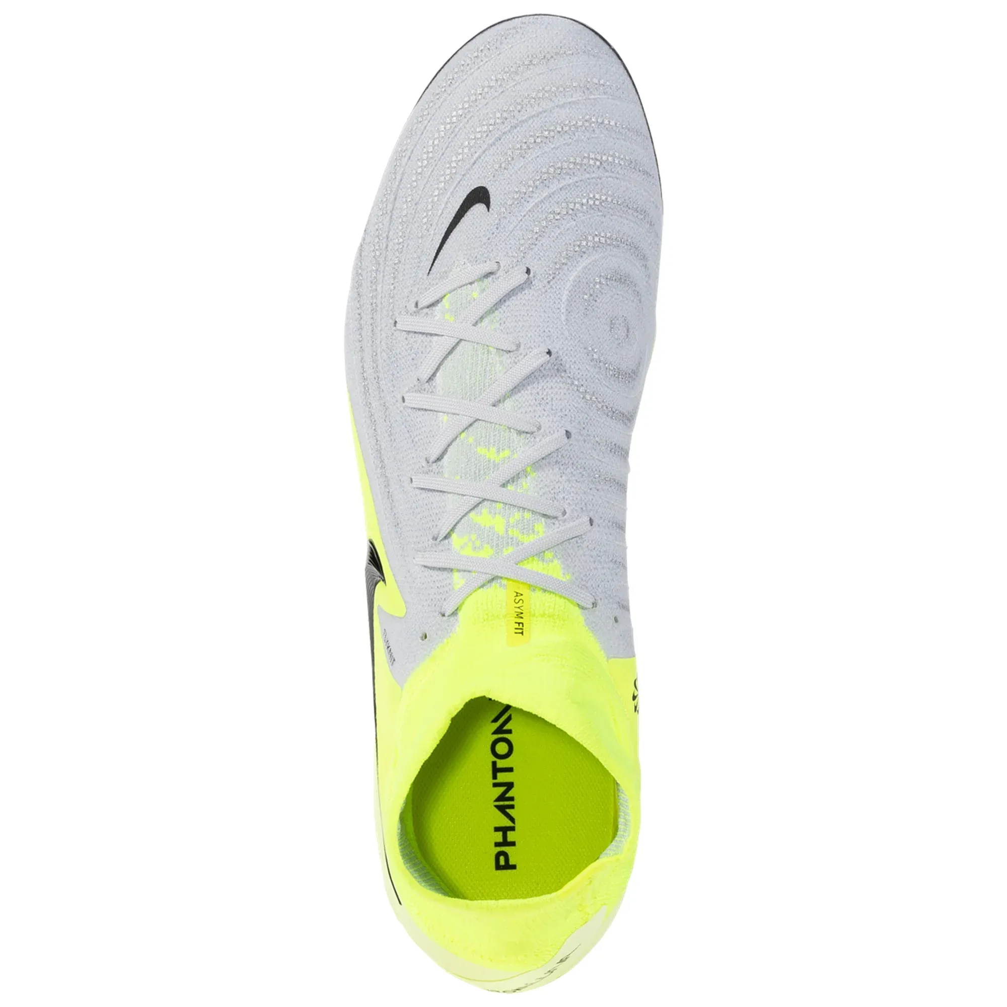 Nike Phantom Luna II Pro FG Soccer Cleats (Metallic Silver/Black-Volt) Foot Race