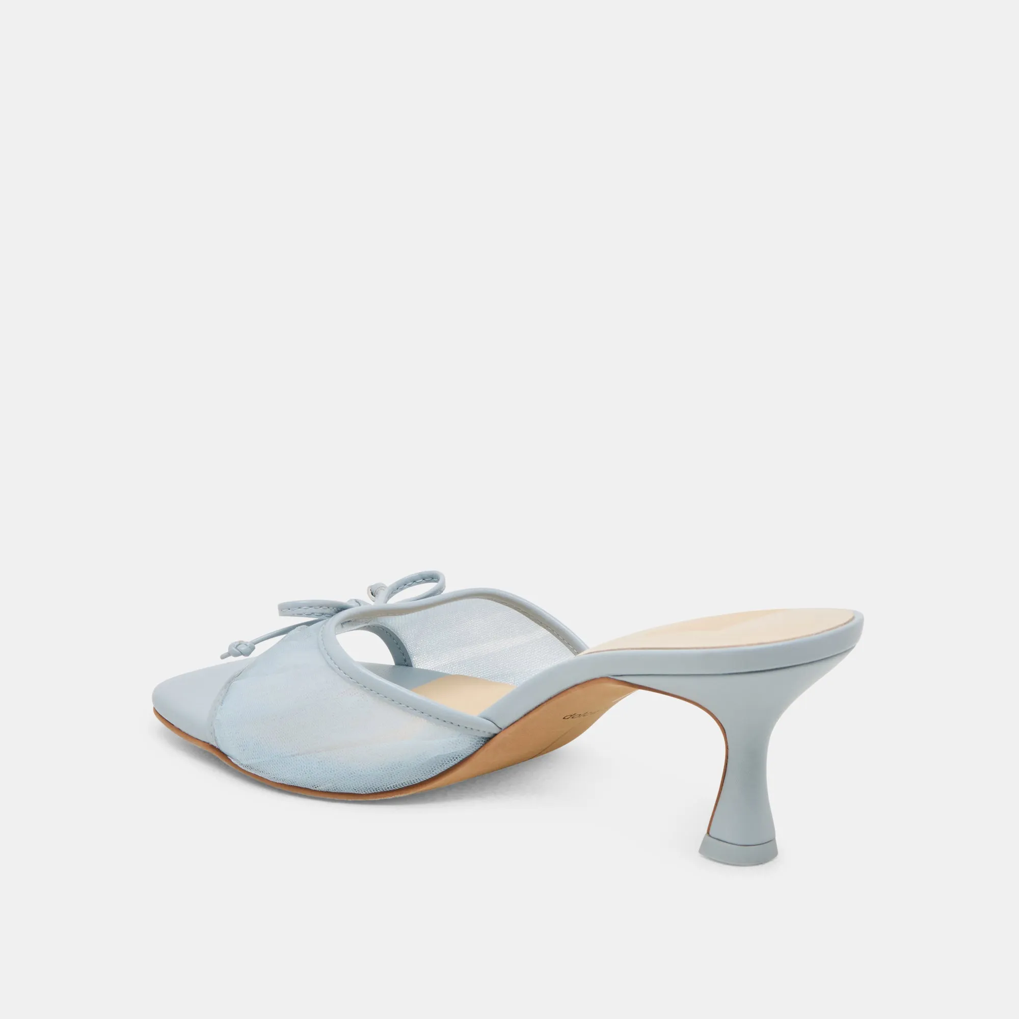 Easy Slip On GALEN HEELS LIGHT BLUE TULLE