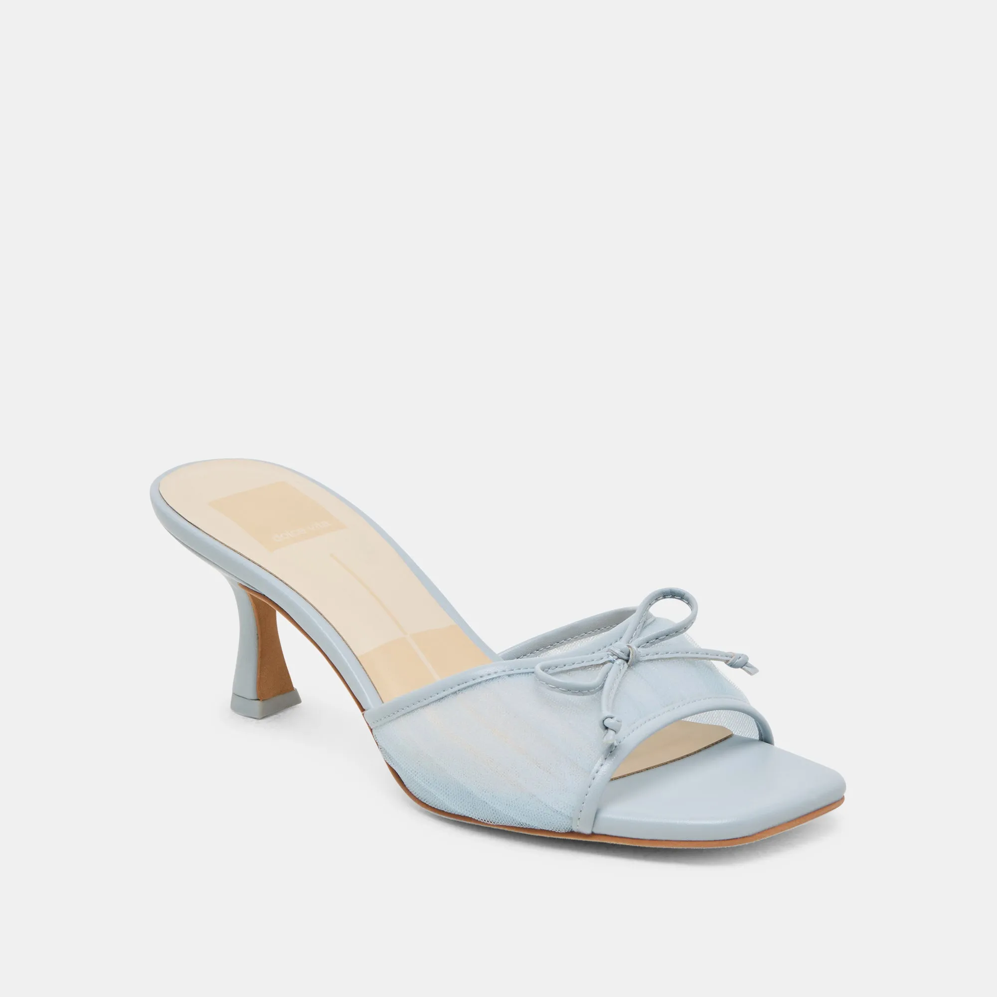 GALEN HEELS LIGHT BLUE TULLE Molded Footbed