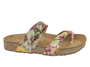 Haflinger Sandals Juno Beige Flower forest walk Cushioned Footbed