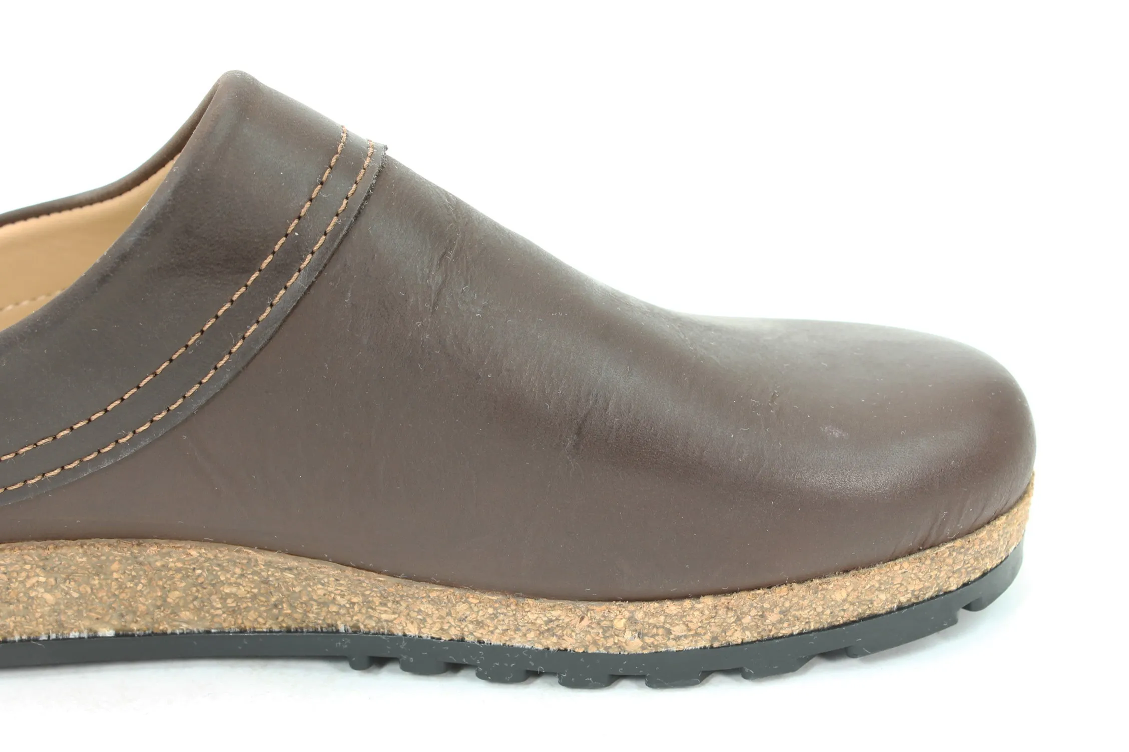 Haflinger Leather Clogs Malmo Brown 708 (Second Quality) Wool Warm Match Fit