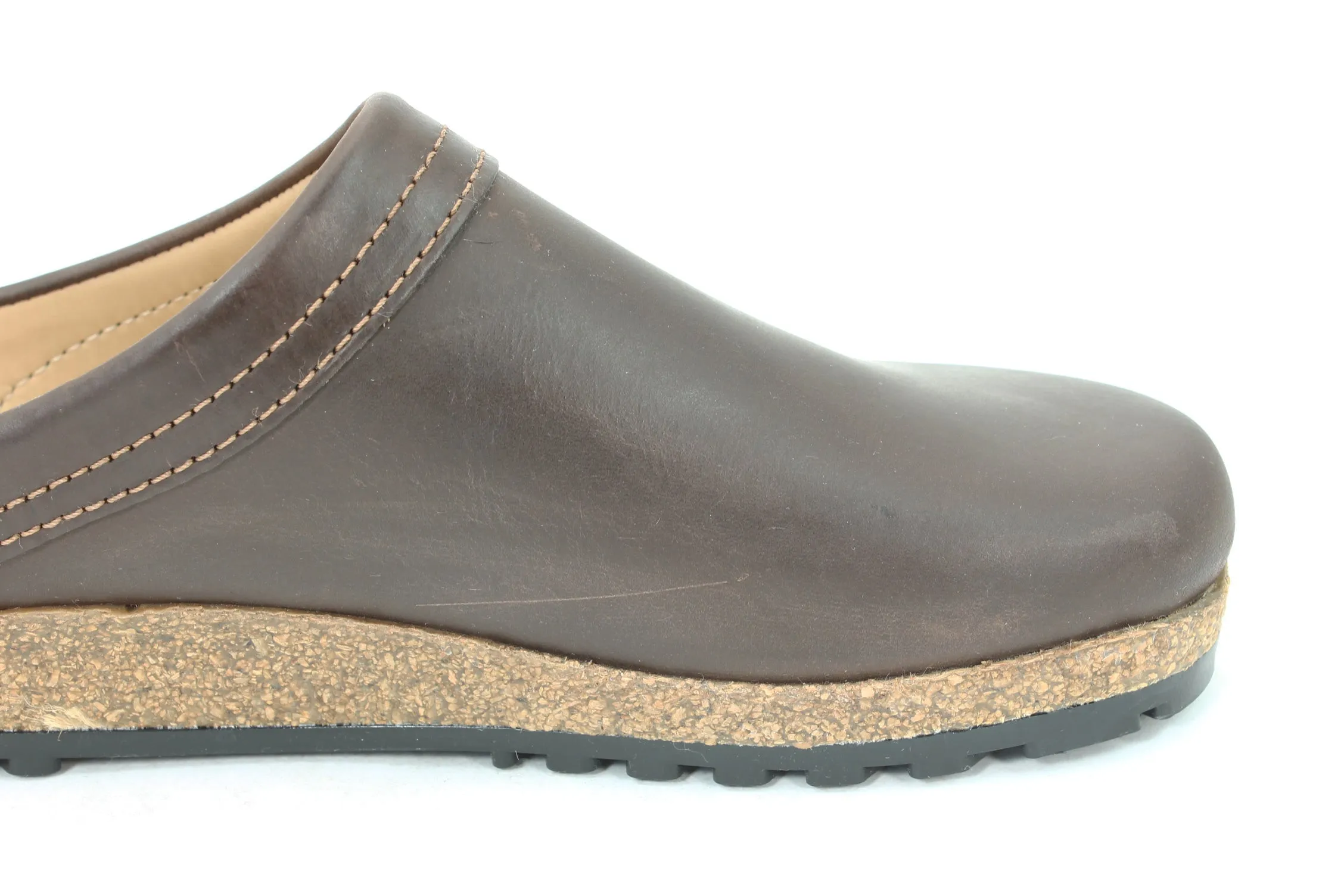 Haflinger Leather Clogs Malmo Brown 708 (Second Quality) Silk Feel
