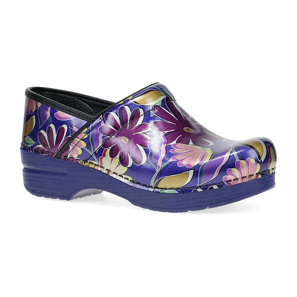 Professional Indigo Floral Patent Canvas Cool