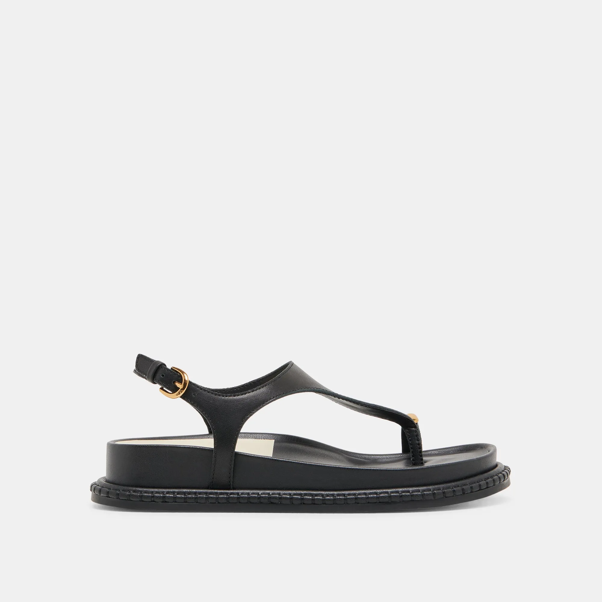 Instant Comfort STEFAN SANDALS BLACK LEATHER