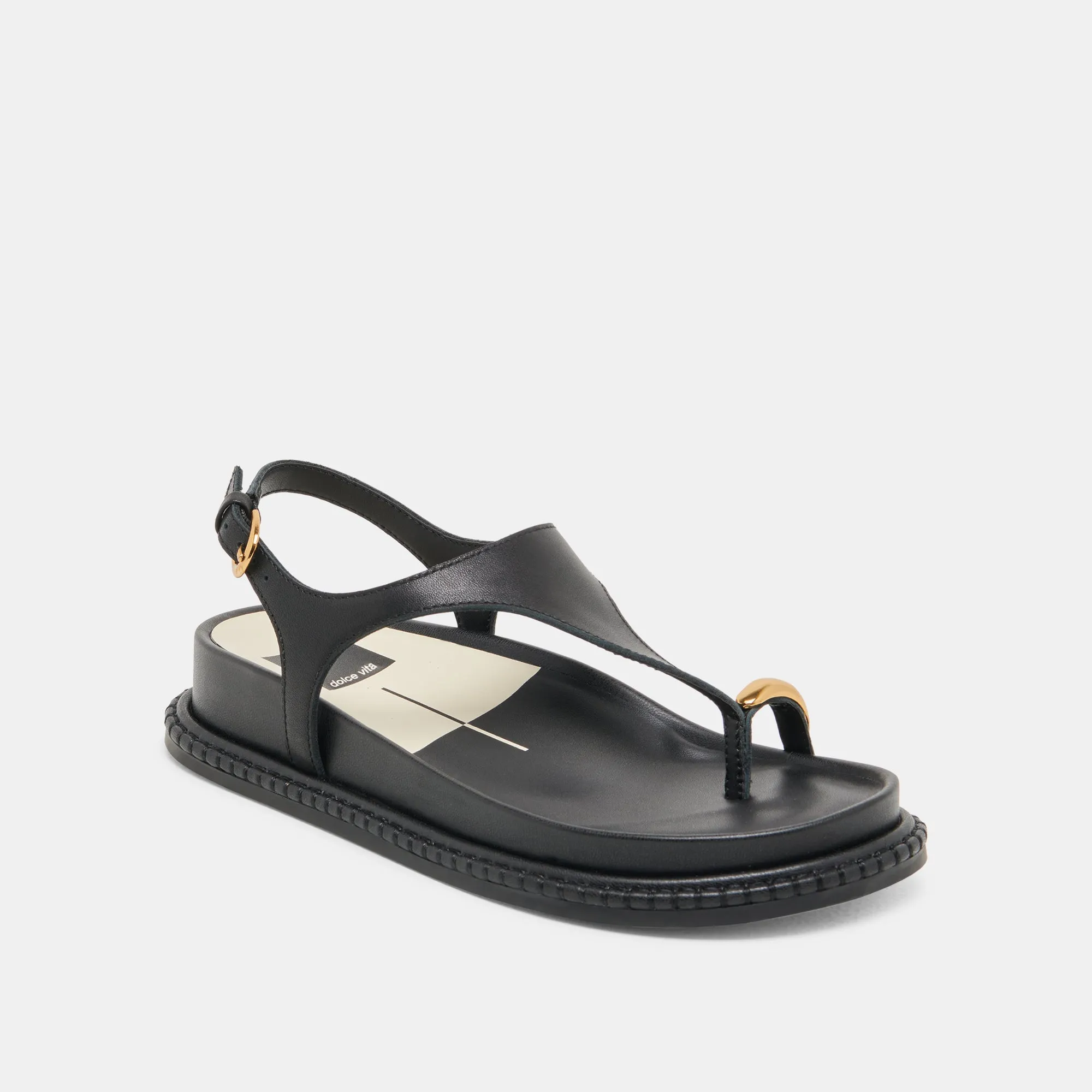 STEFAN SANDALS BLACK LEATHER Breezy Comfort