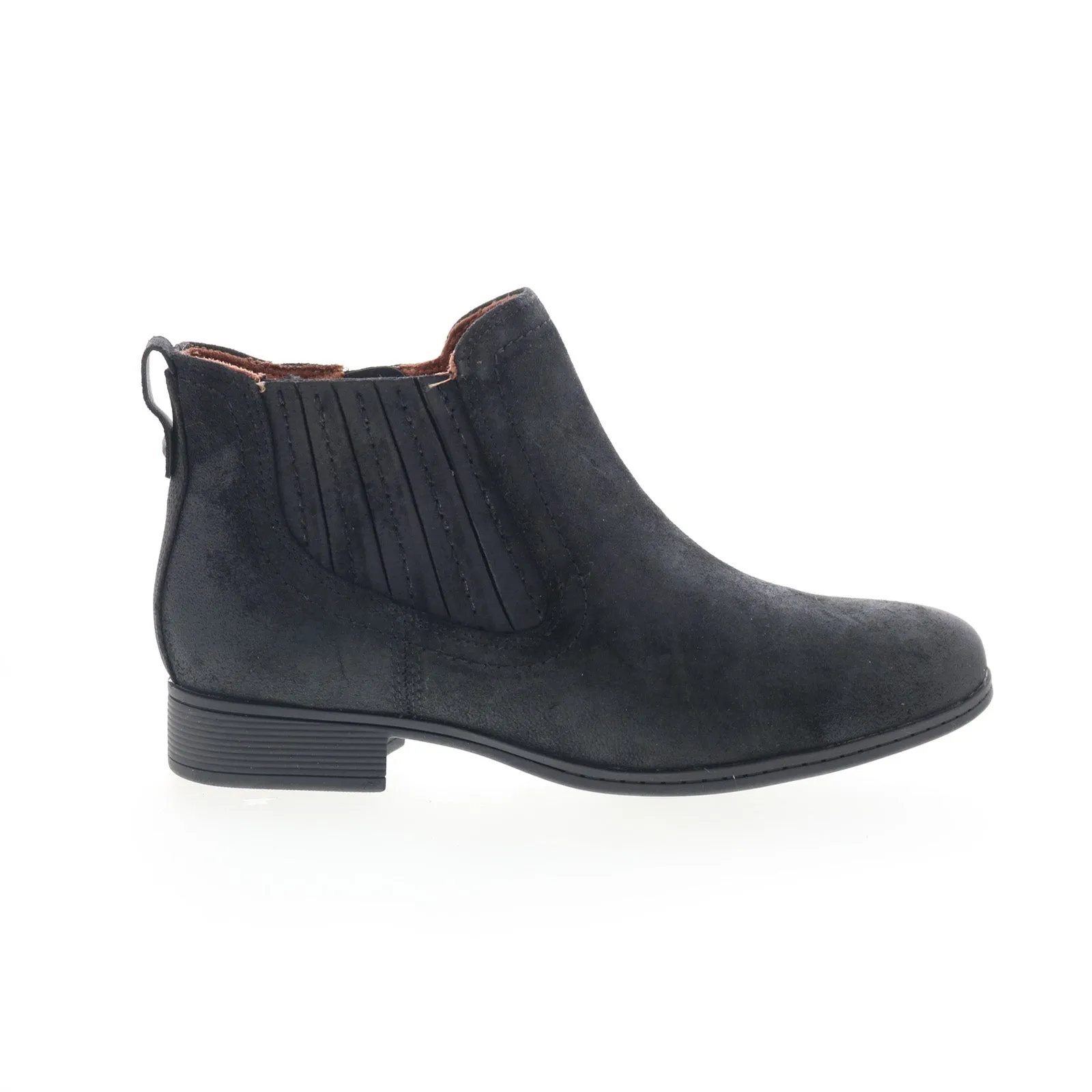 All-Weather Wear Cobb Hill Crosbie Panel CJ3131 Womens Black Wide Suede Ankle & Booties Boots