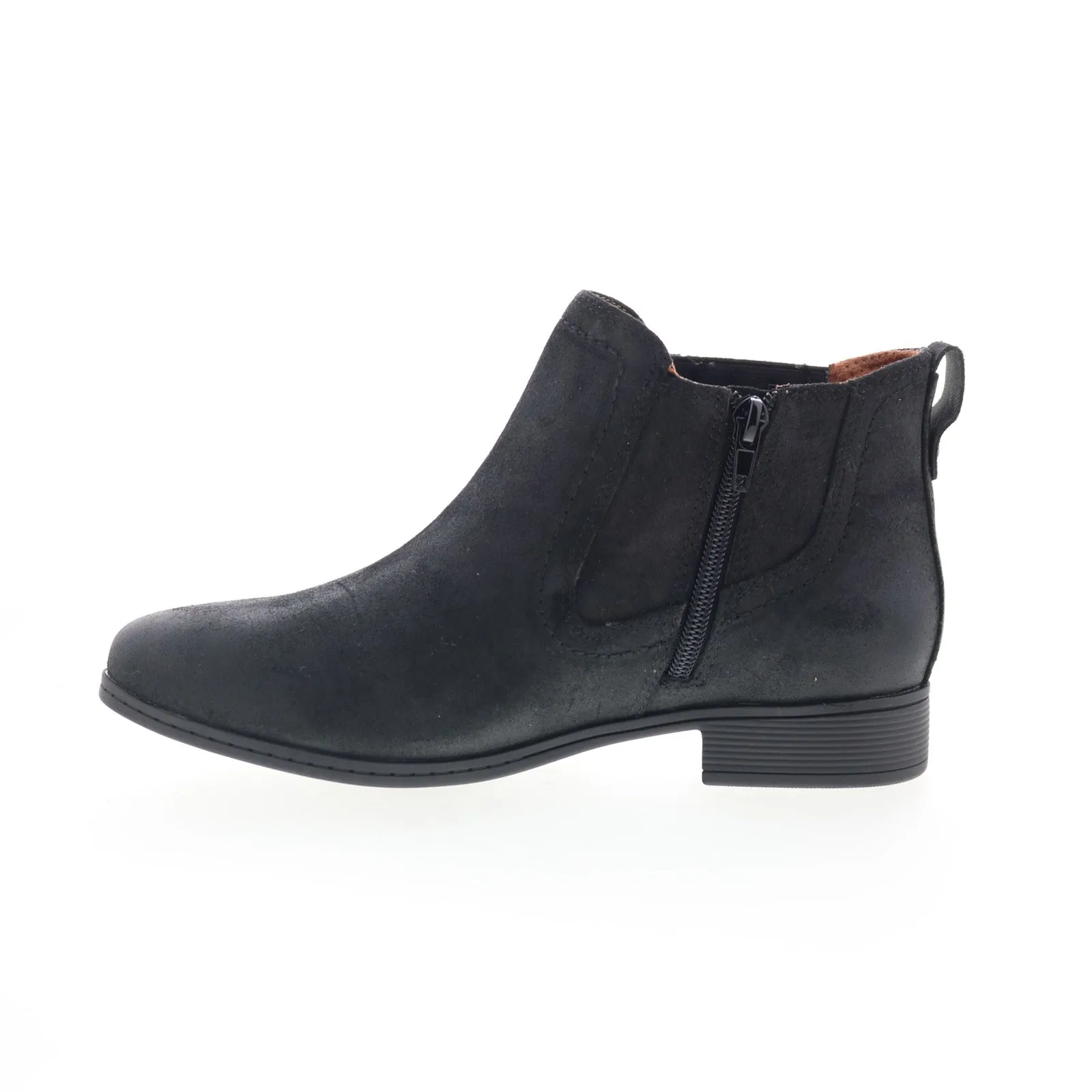 Music Fan Functional Appeal Cobb Hill Crosbie Panel CJ3131 Womens Black Wide Suede Ankle & Booties Boots