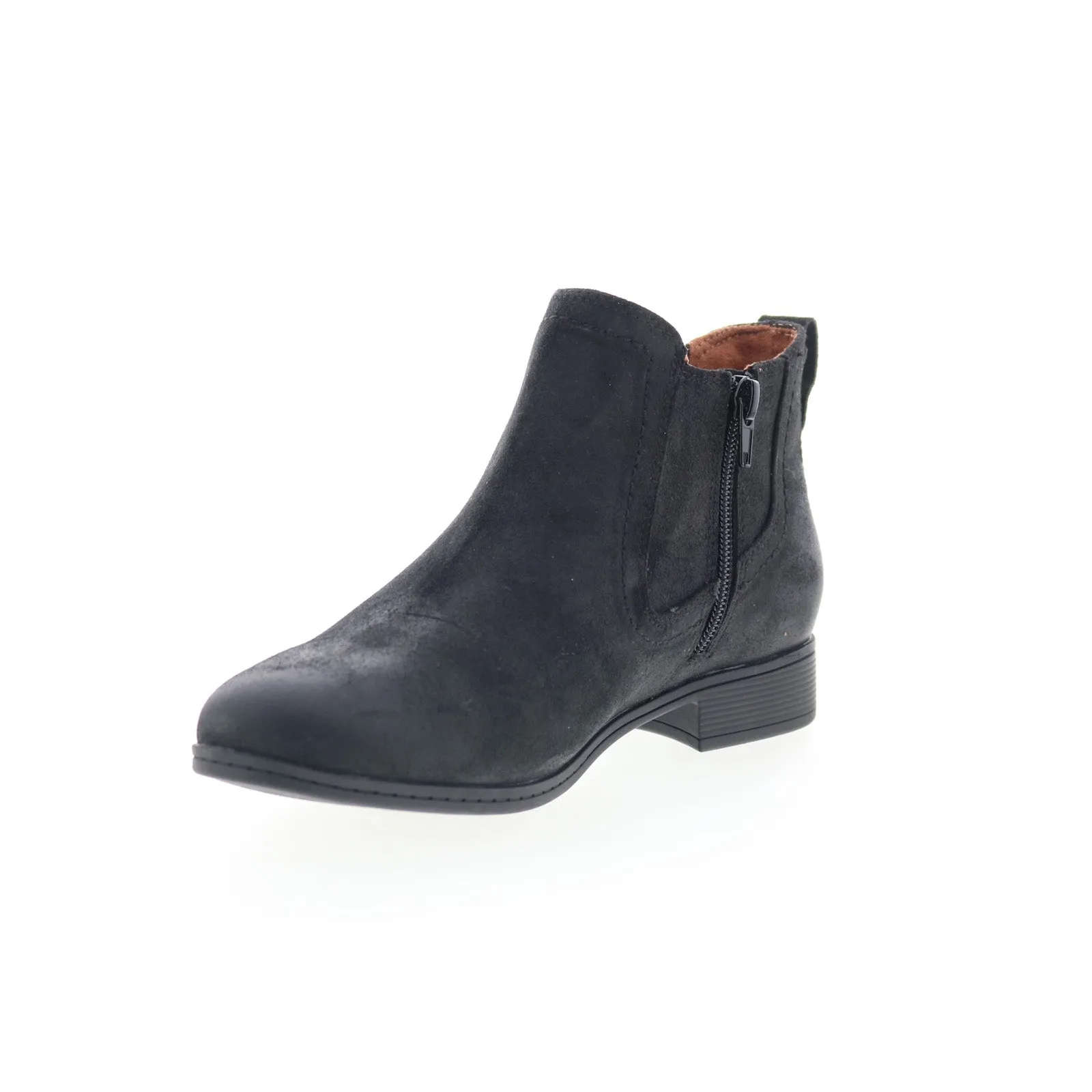 Ultimate Wear Street Walk Cobb Hill Crosbie Panel CJ3131 Womens Black Wide Suede Ankle & Booties Boots