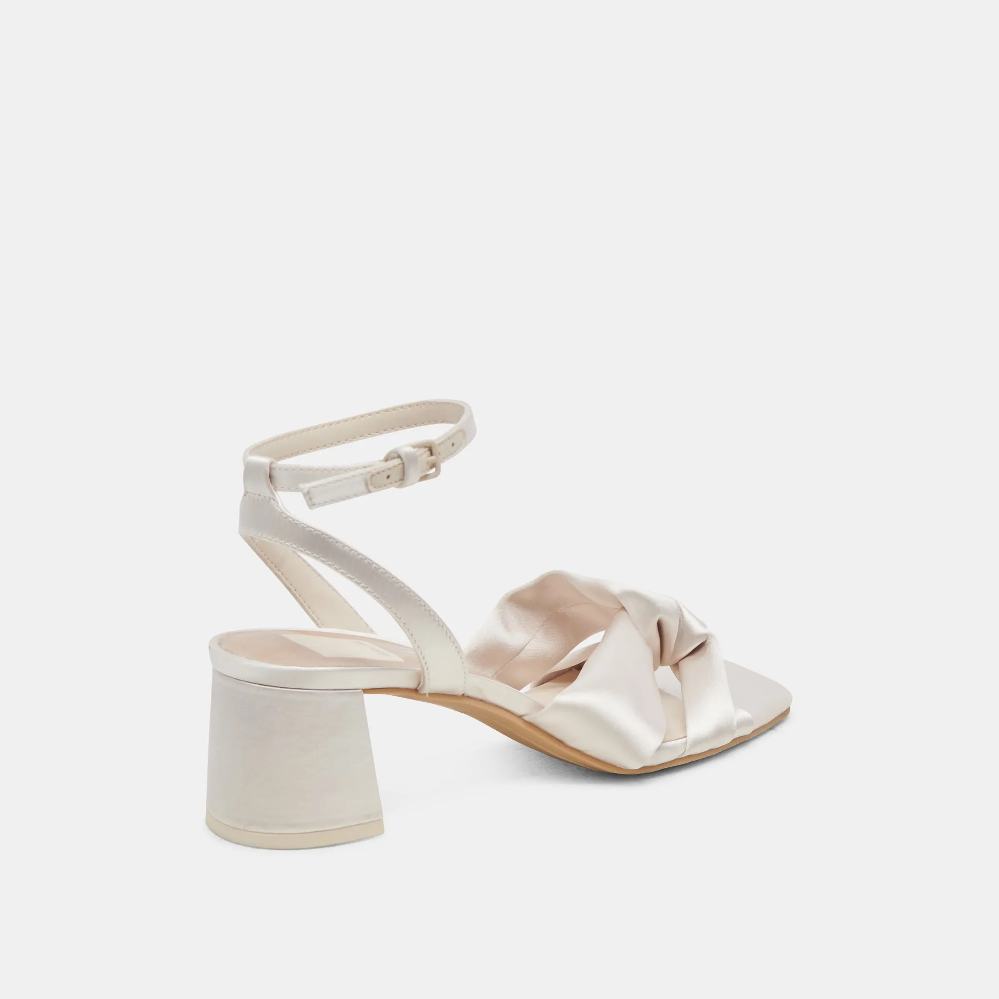 BRENNA HEELS IVORY SATIN Classic Design