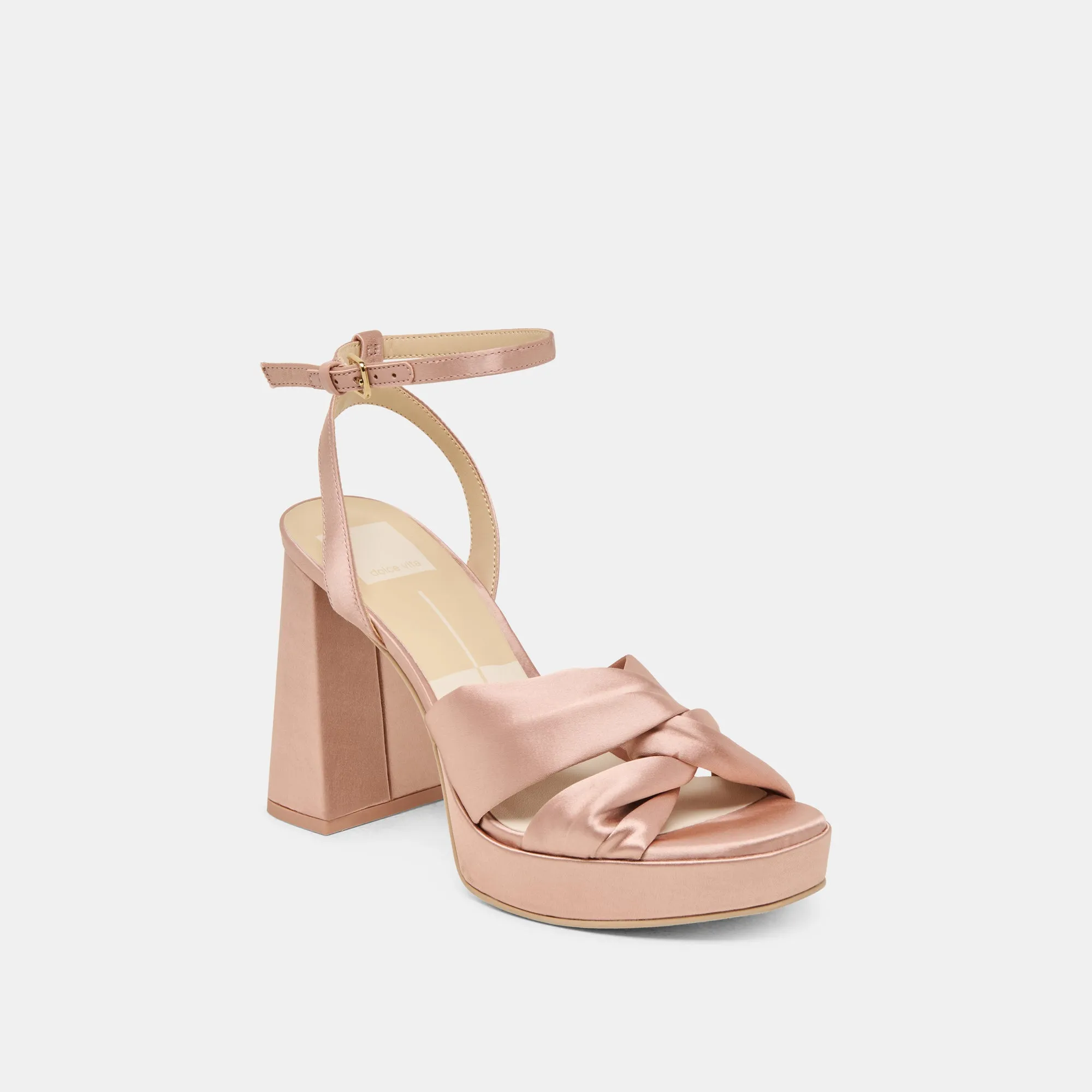 PARLO HEELS BLUSH SATIN Glitter Heeled Boots