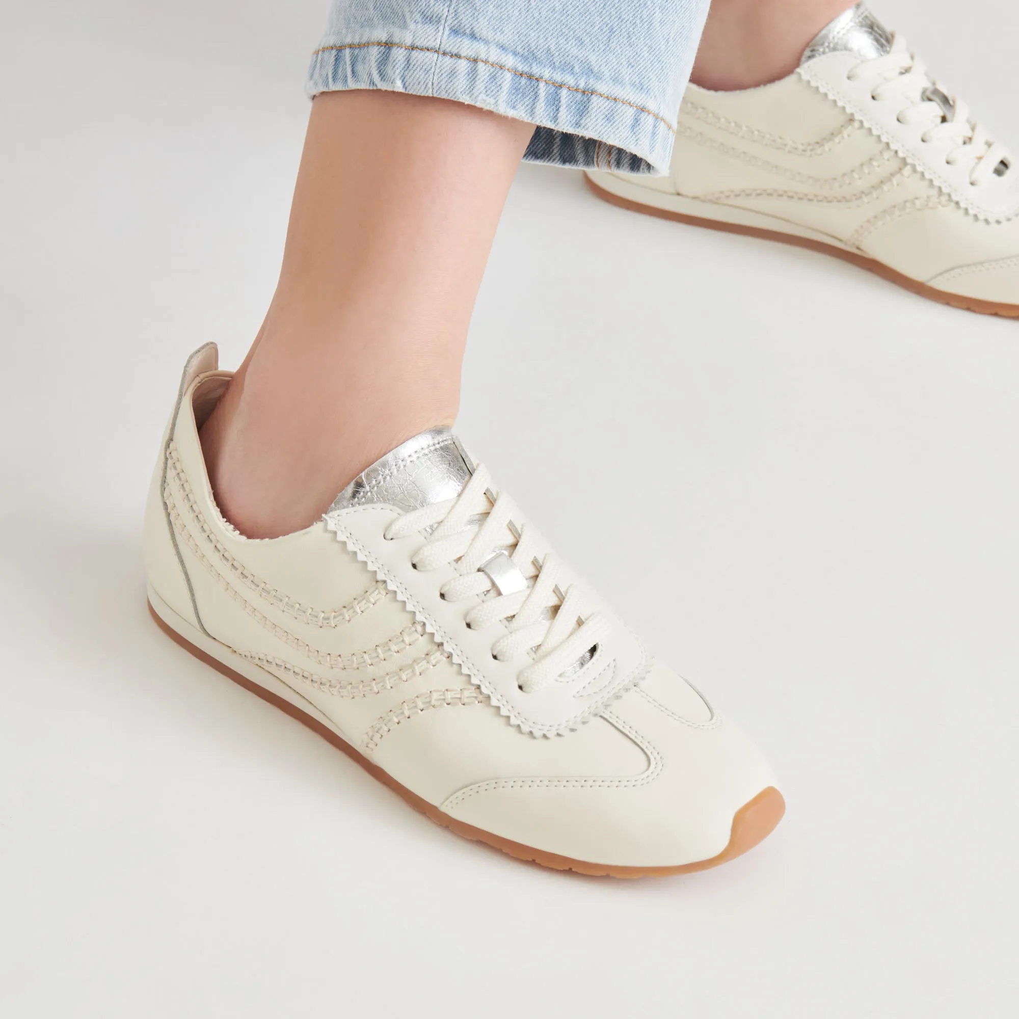 Sporty Design DELANY SNEAKERS OFF WHITE LEATHER