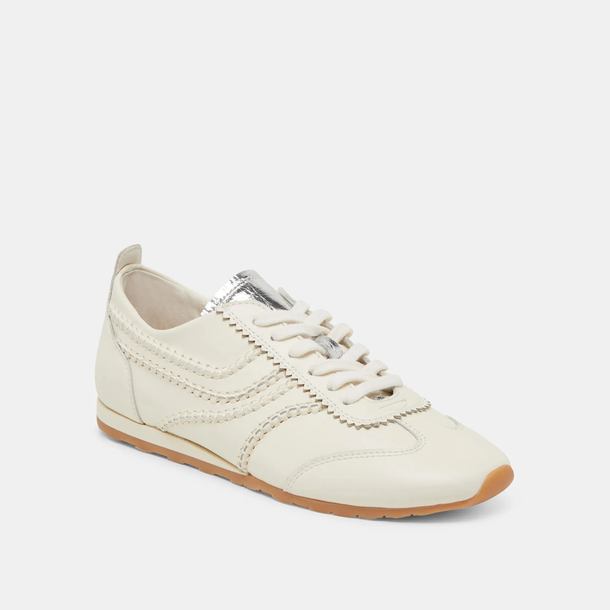 DELANY SNEAKERS OFF WHITE LEATHER Responsive sole Soft Chic