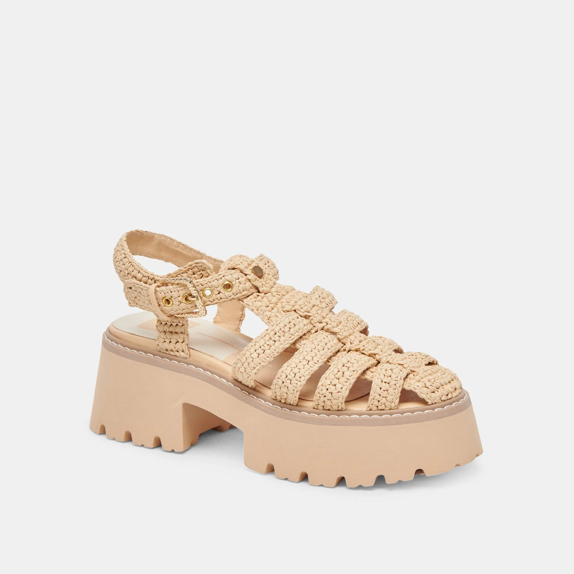 LASLY SANDALS NATURAL KNIT Easy Slip-On Sun-Ready